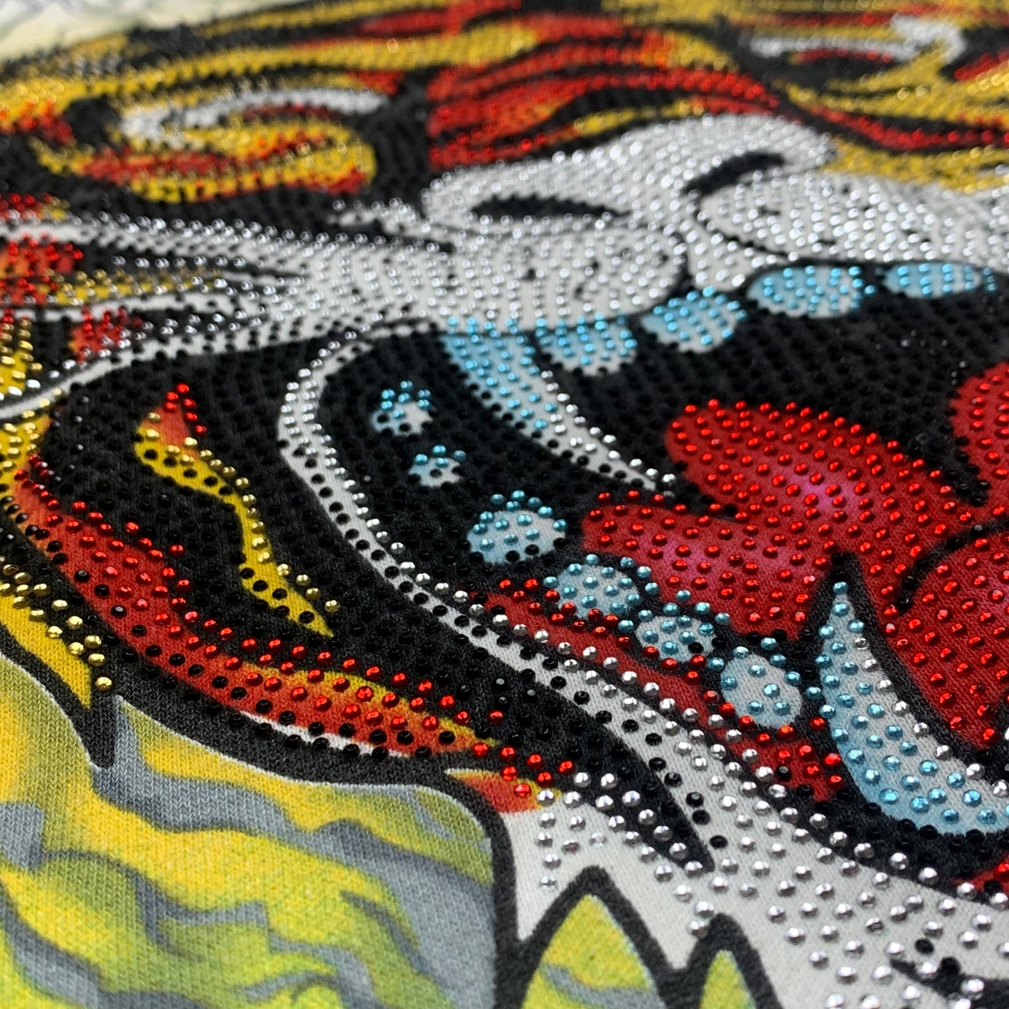 Ed Hardy 00s Christian Audigier studded graphic hoodie