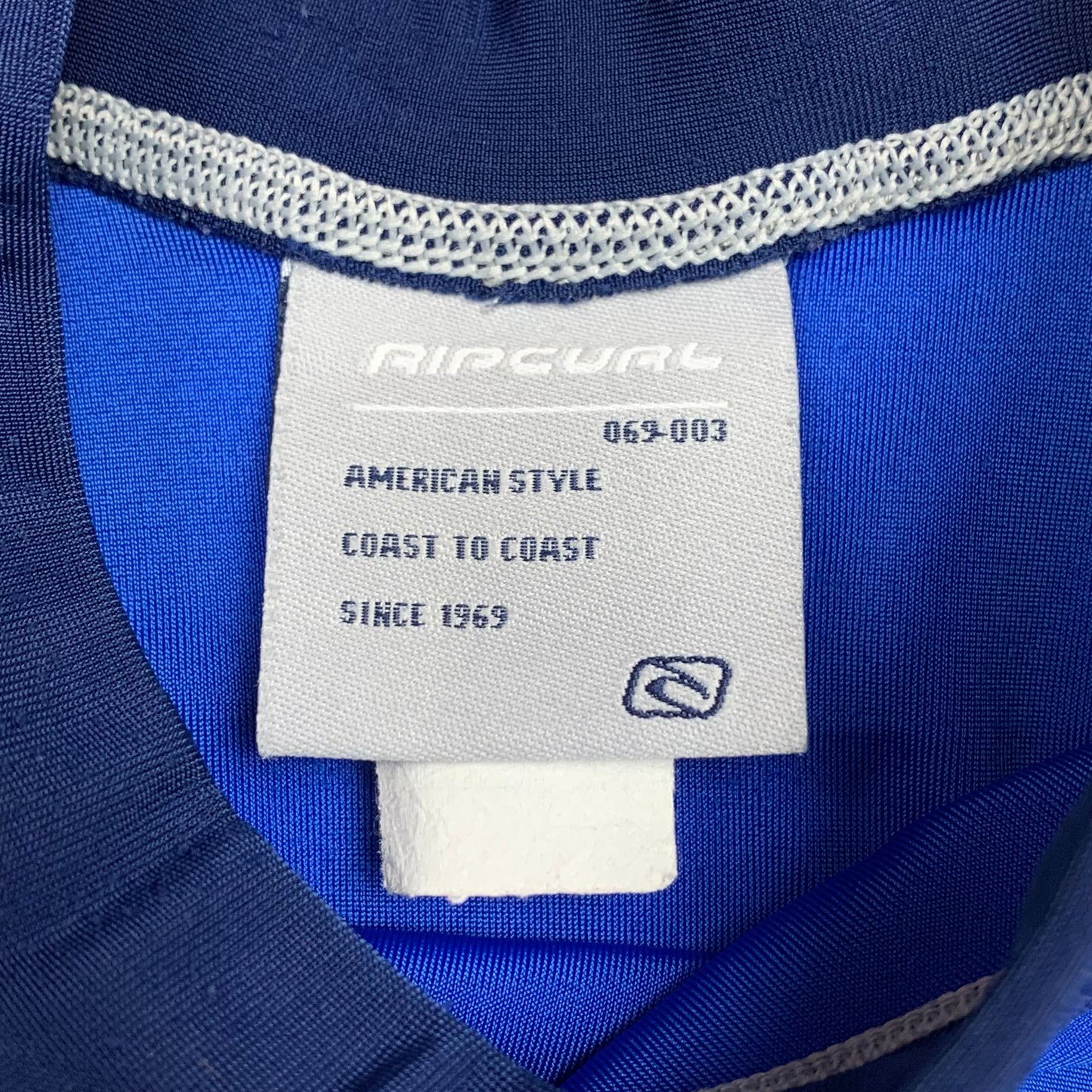 Rip Curl 90s blue graphic rash vest