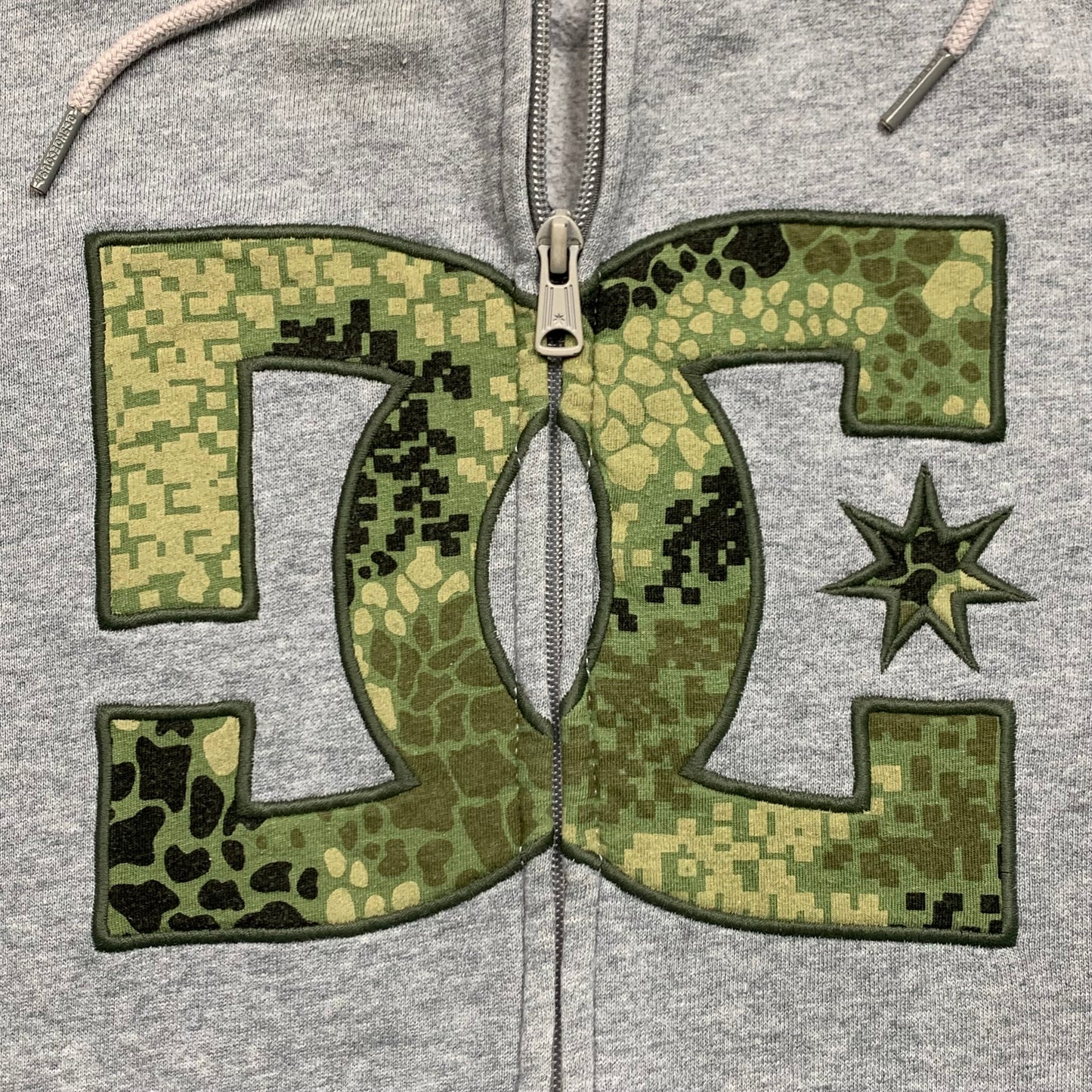 DC Shoes DPM grey graphic zip hoodie