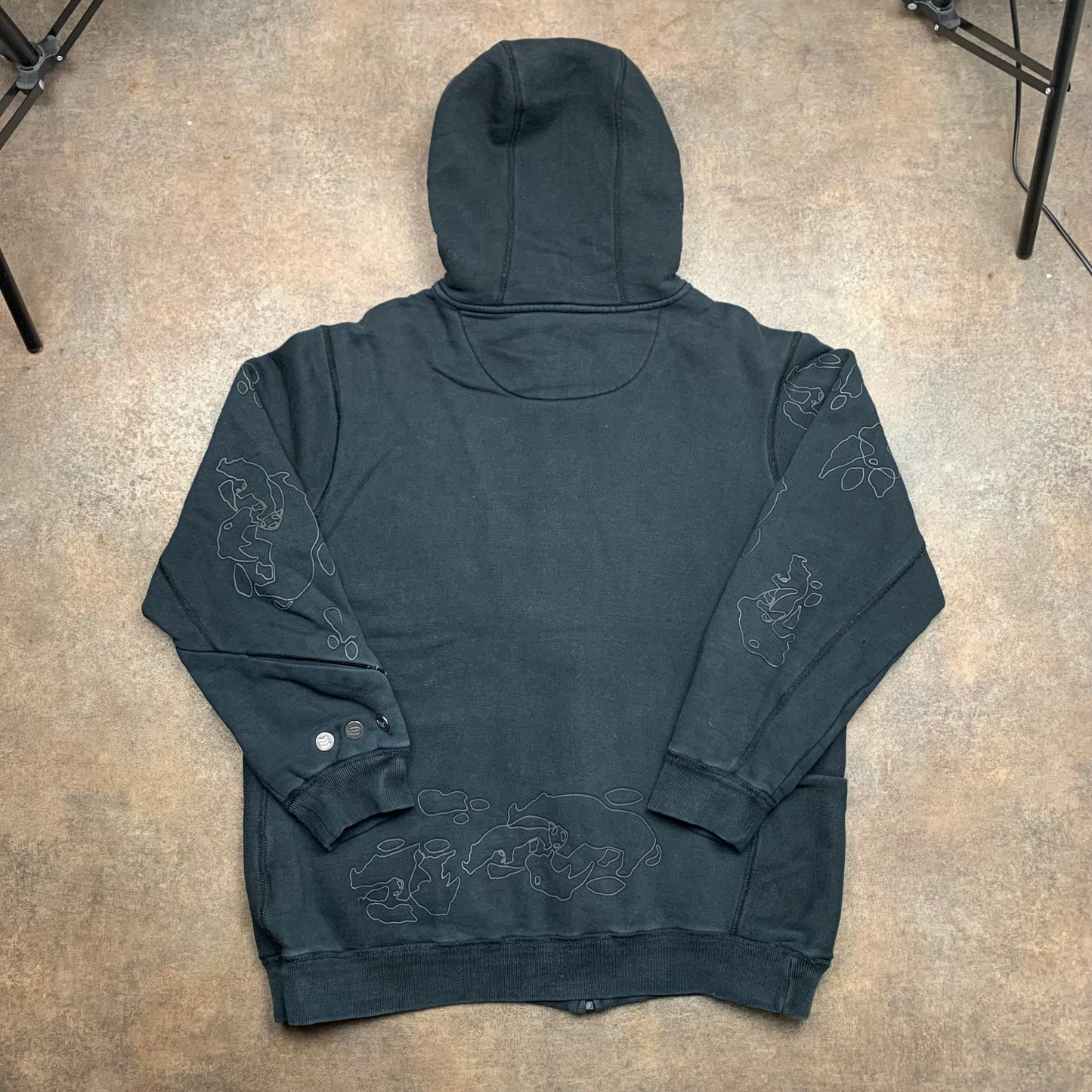Ecko Unltd. 00s black grey graphic hoodie