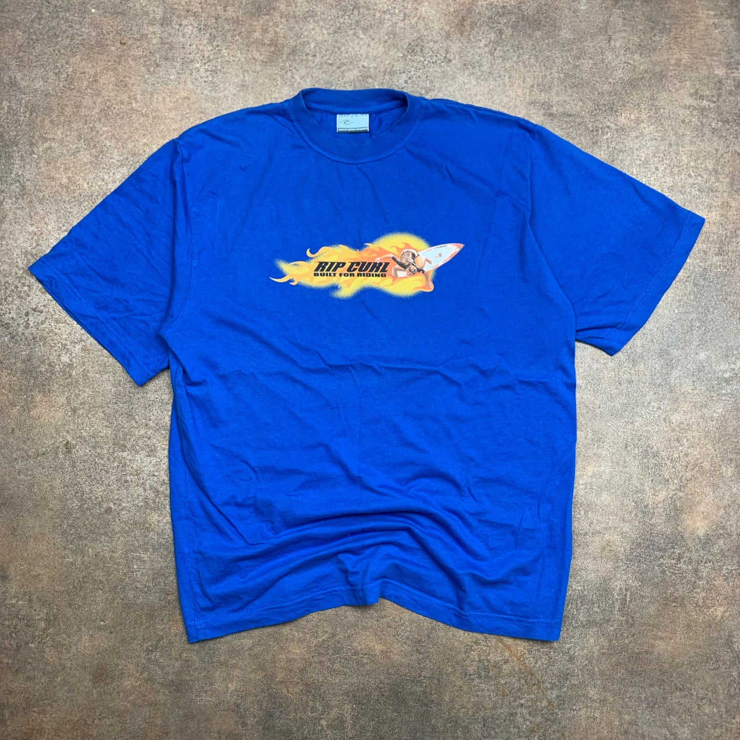 Rip Curl 00s navy blue flame graphic tee