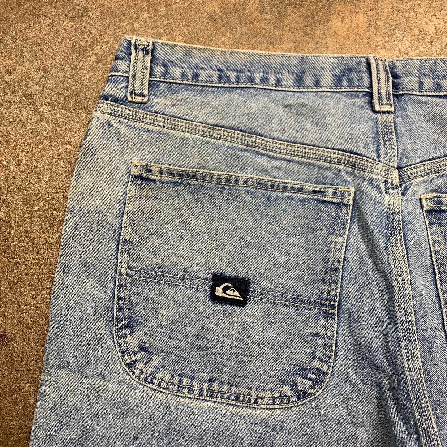 Quiksilver 00s pale blue baggy carpenter jorts