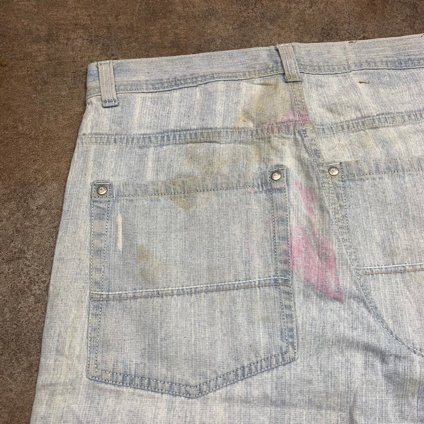 Southpole 00s pale blue baggy jorts