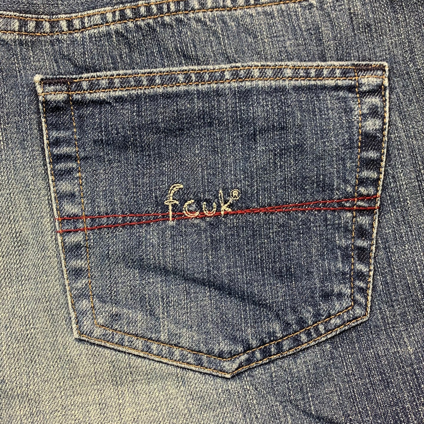FCUK 00s baggy navy denim jeans