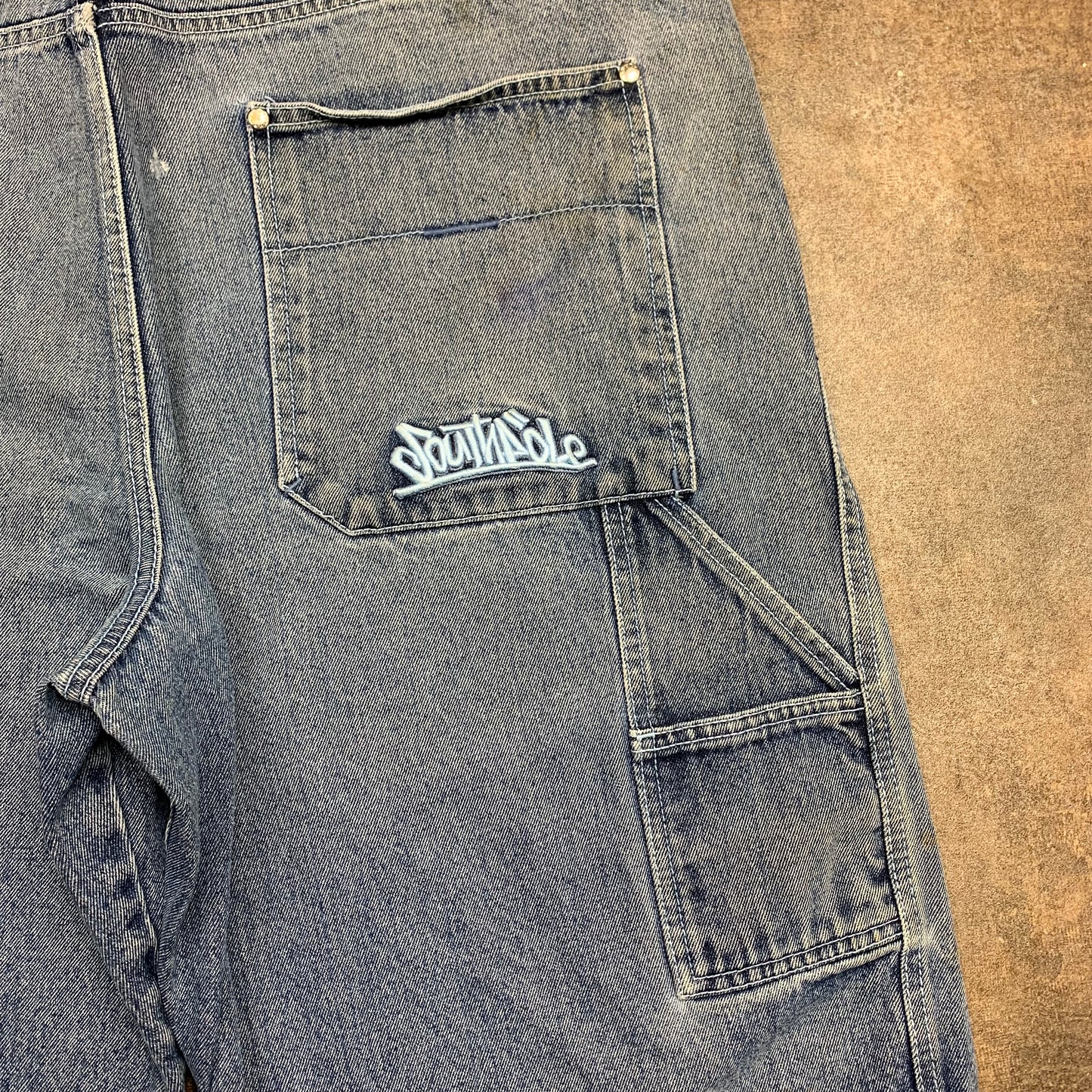 Southpole 90s blue baggy carpenter jorts