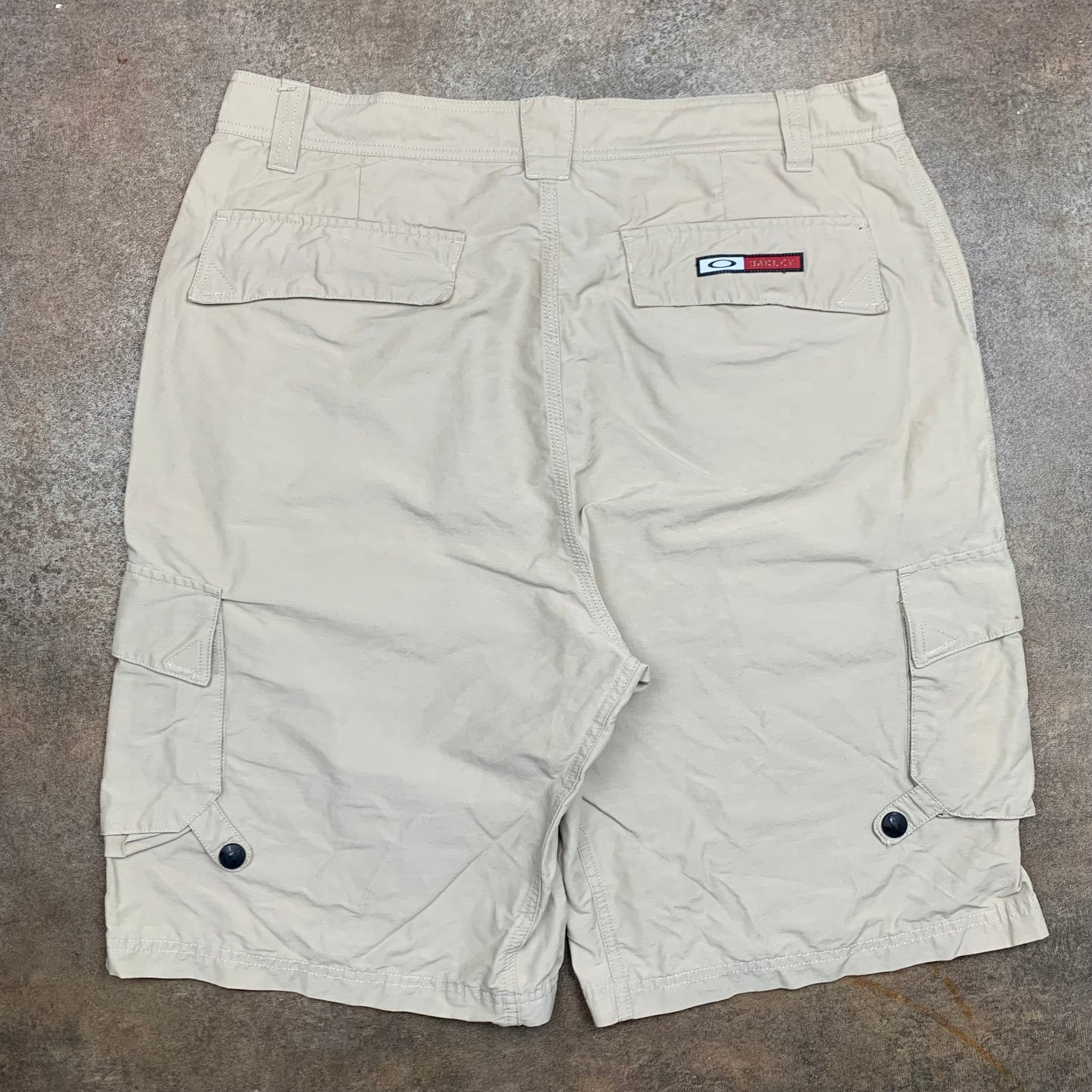 Oakley Software 00s cream baggy cargo shorts