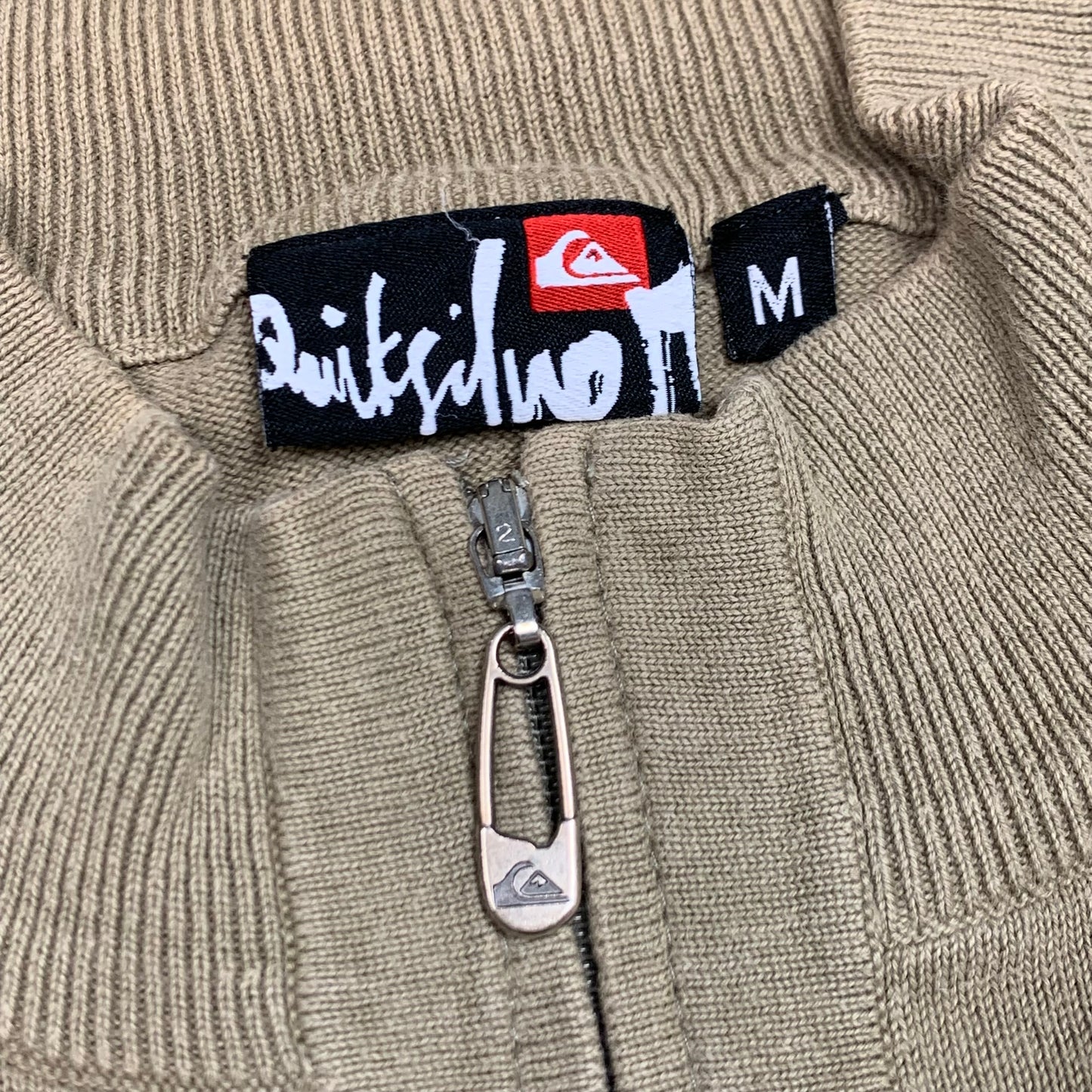 Quiksilver 00s cream beige zip cardigan