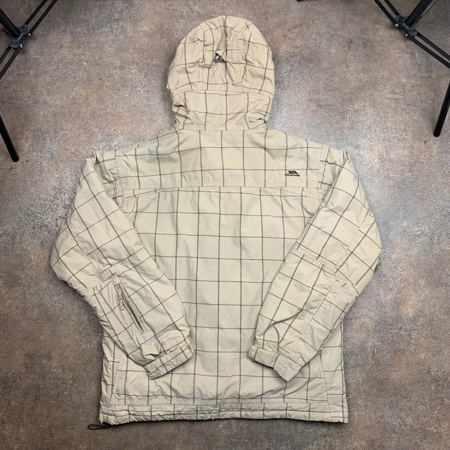 Trespass 00s plaid cream beige ski jacket