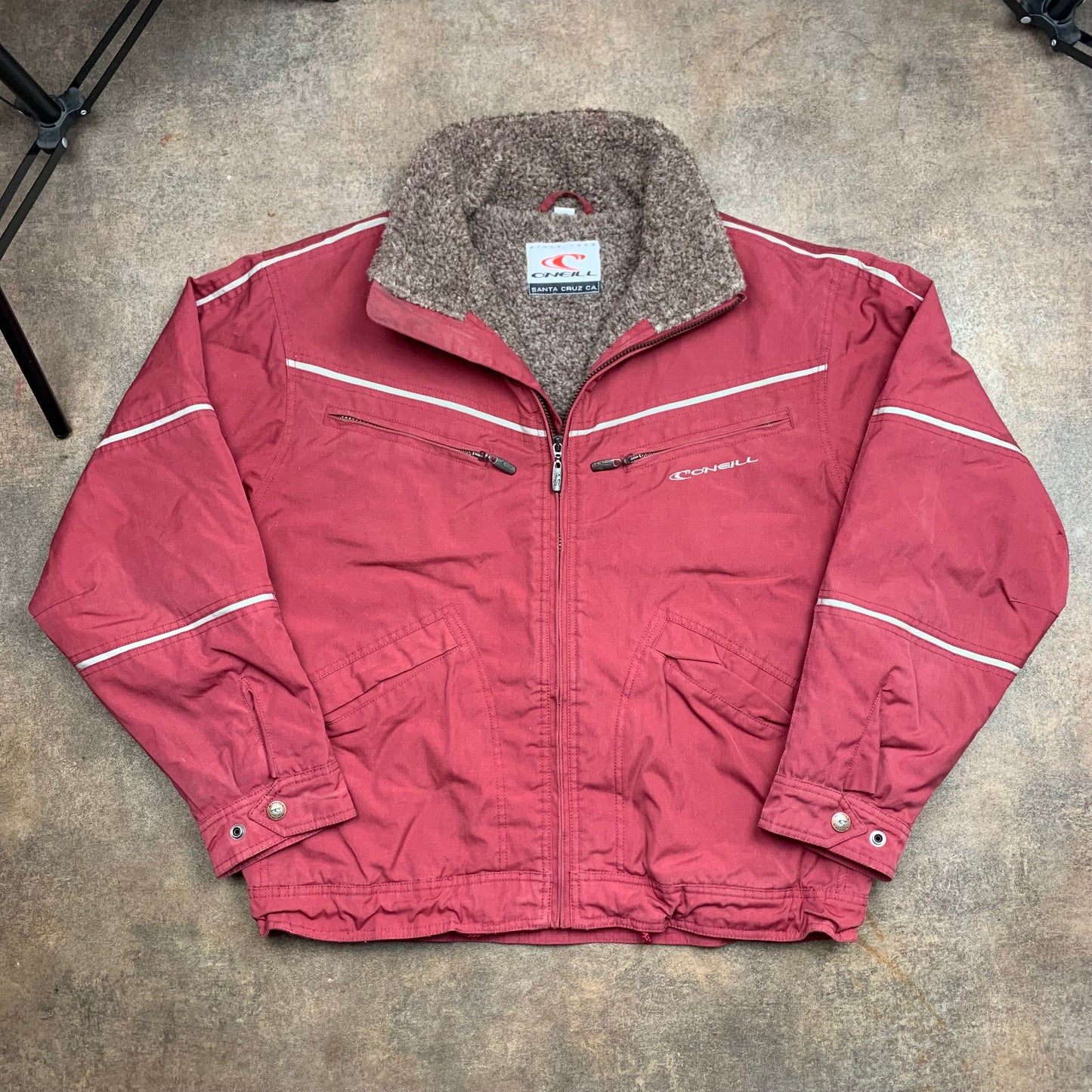 O'Neill 00s pink utilised lined zip jacket