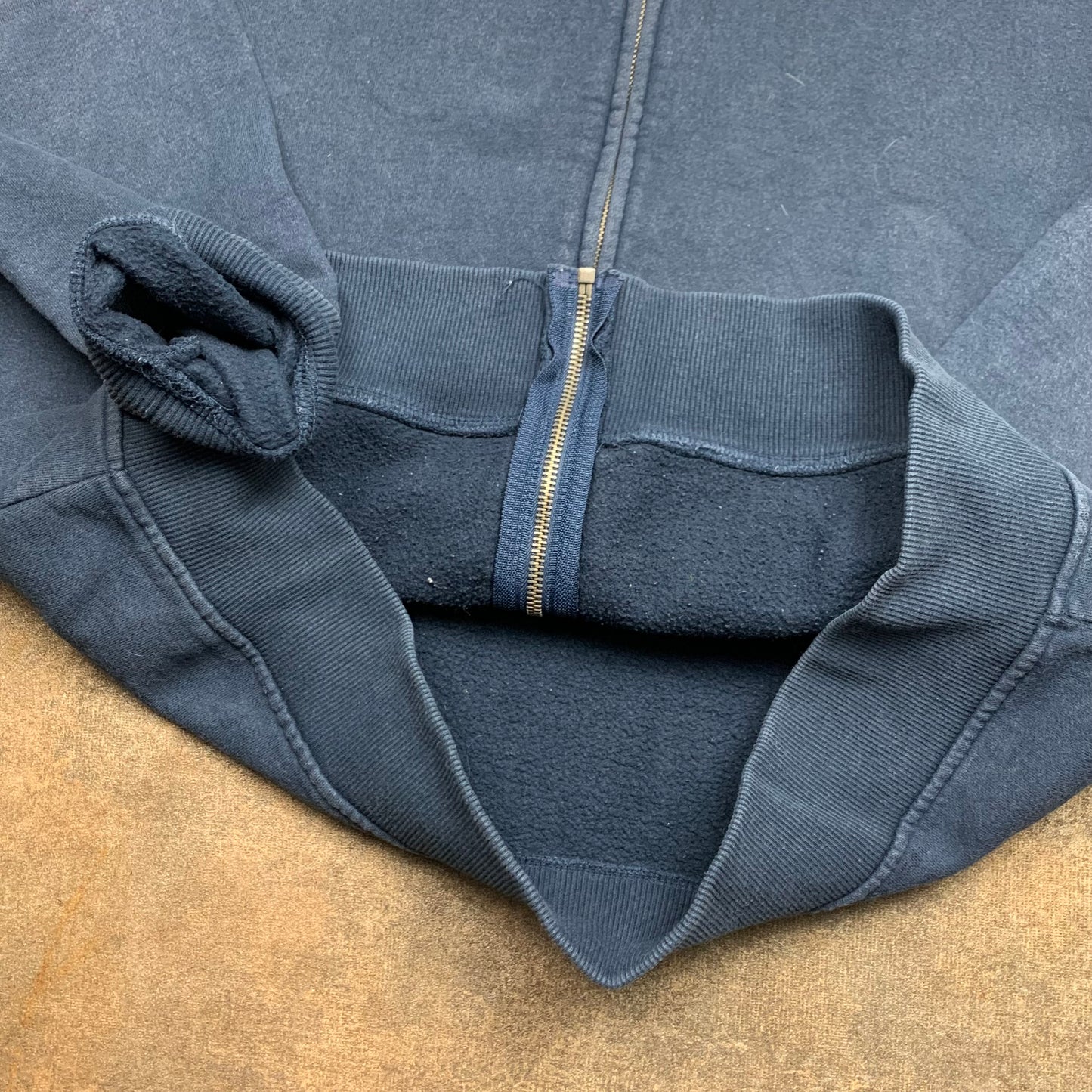 Hurley 00s navy graphic boxy zip hoodie
