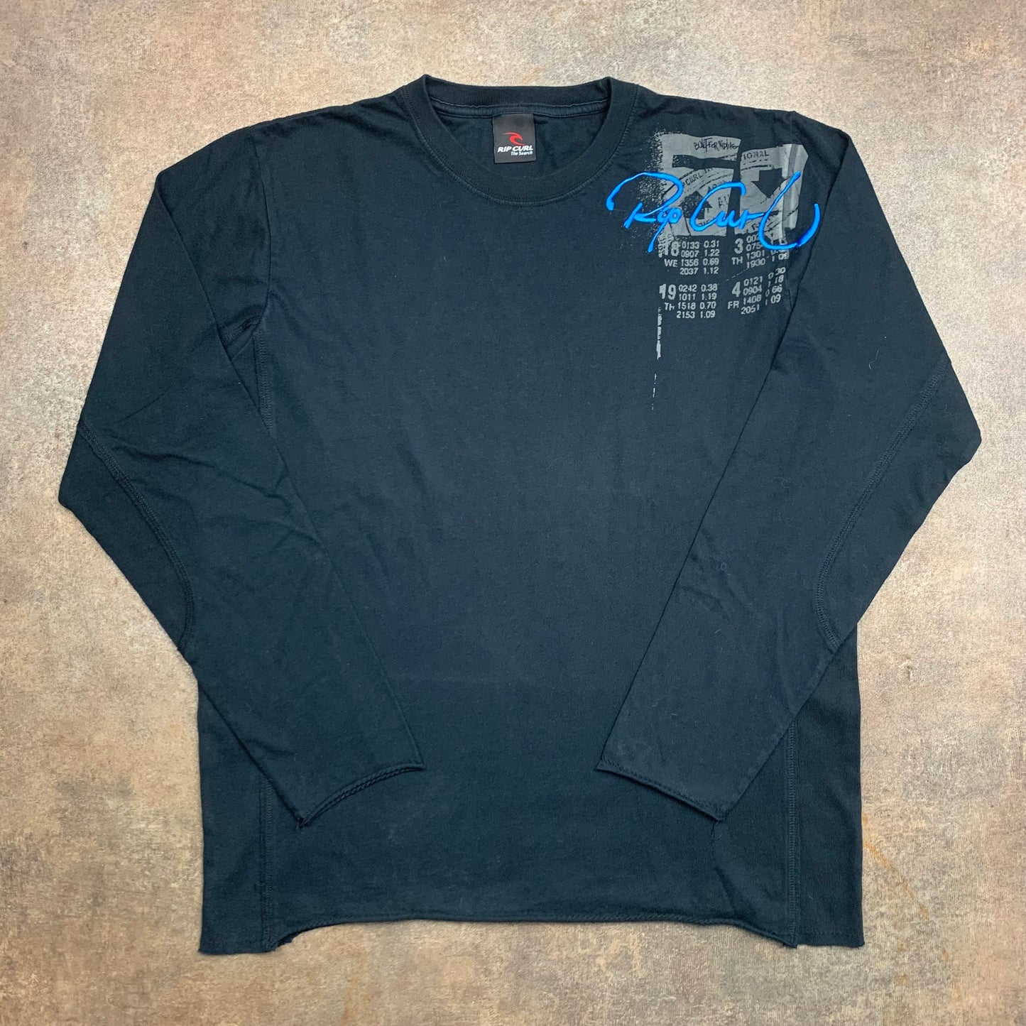 Rip Curl 00s black graphic long sleeve tee