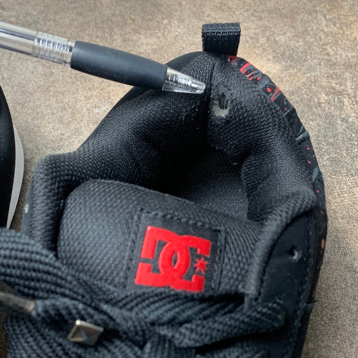 DC Shoes Court Graffik black red chunky graphic trainers