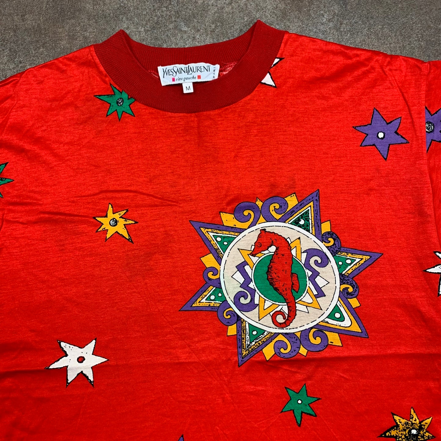 Yves Saint Laurent Rive Gauche 80s graphic tee