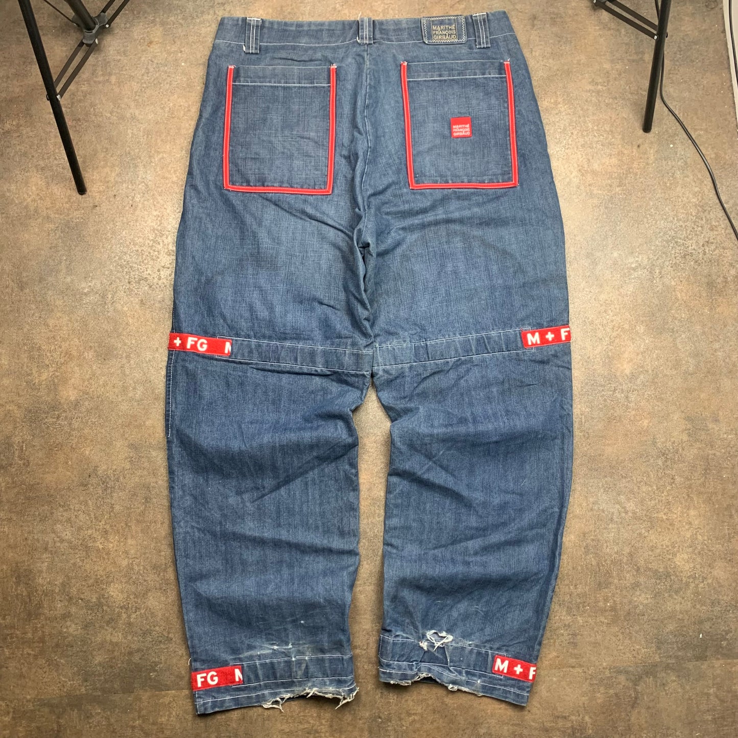 Marithé + François Girbaud 00s baggy velcro jeans