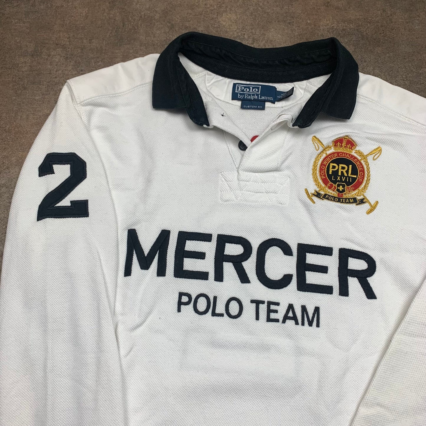 Polo Ralph Lauren 00s white long sleeve polo