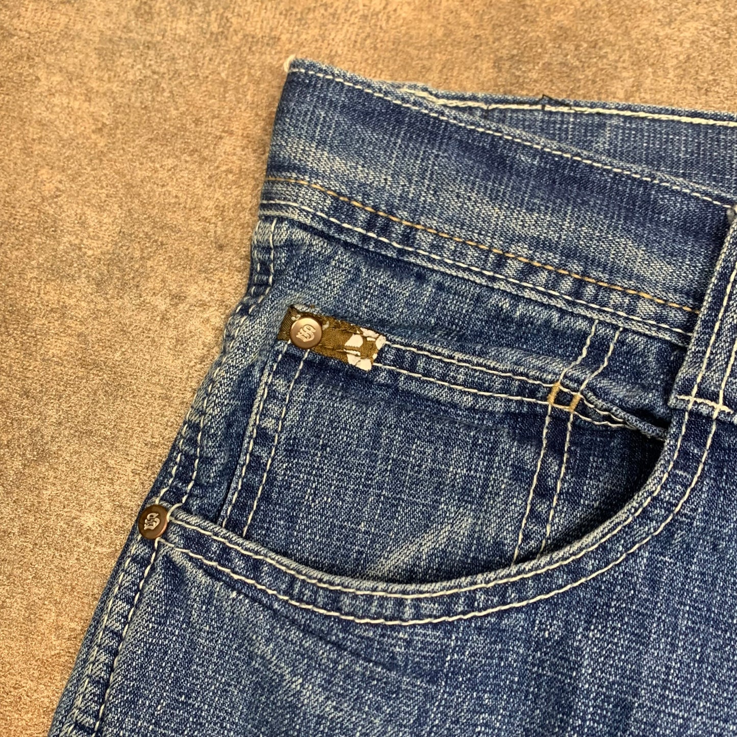 Southpole 00s baggy brown tab jeans