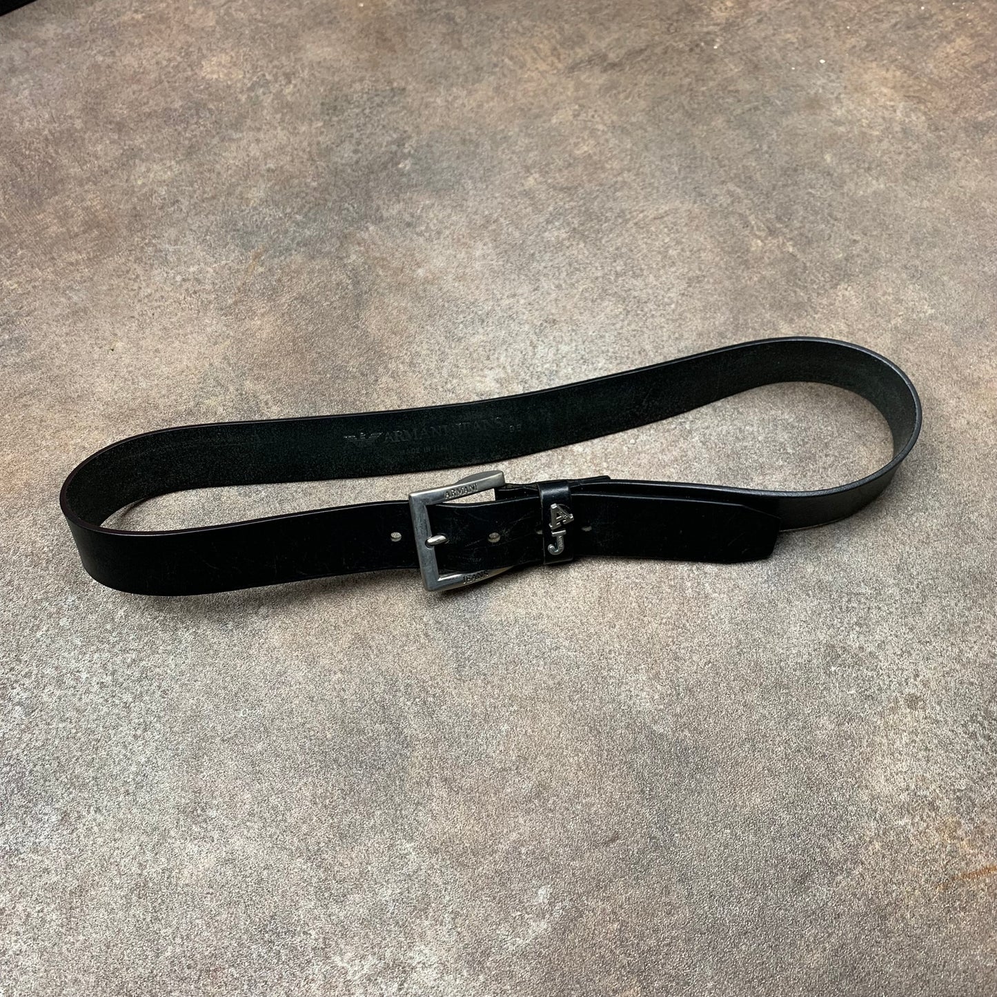Armani Jeans 00s black logo belt
