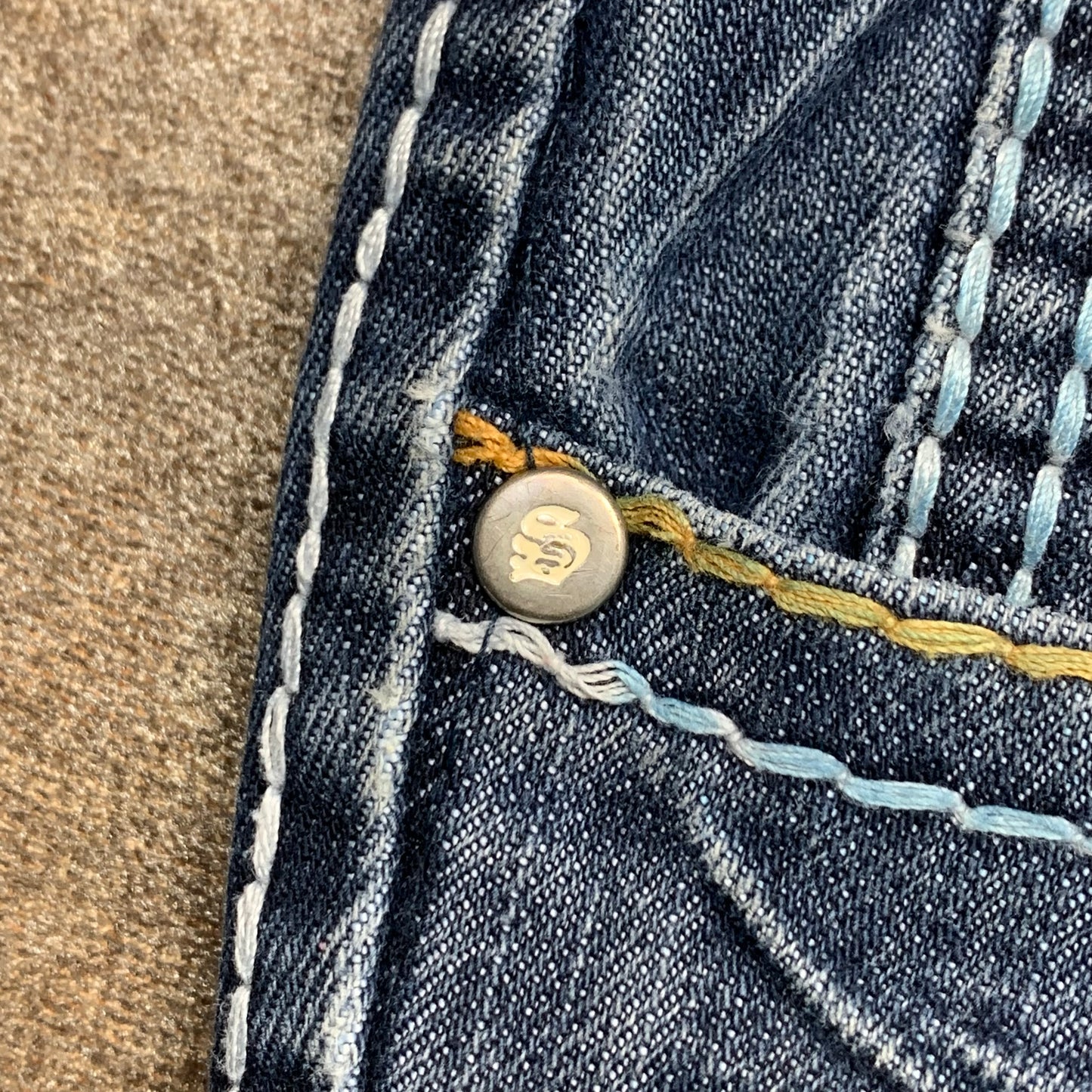 Southpole 00s straight leg embroidered jeans