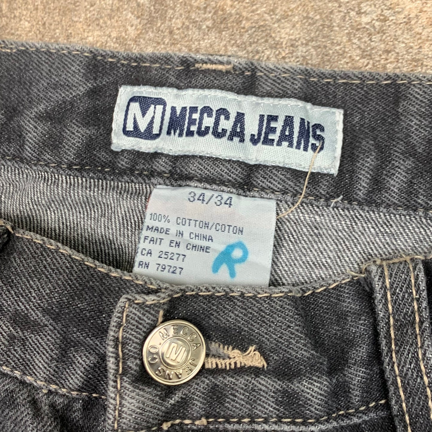 Mecca 00s baggy black denim jeans