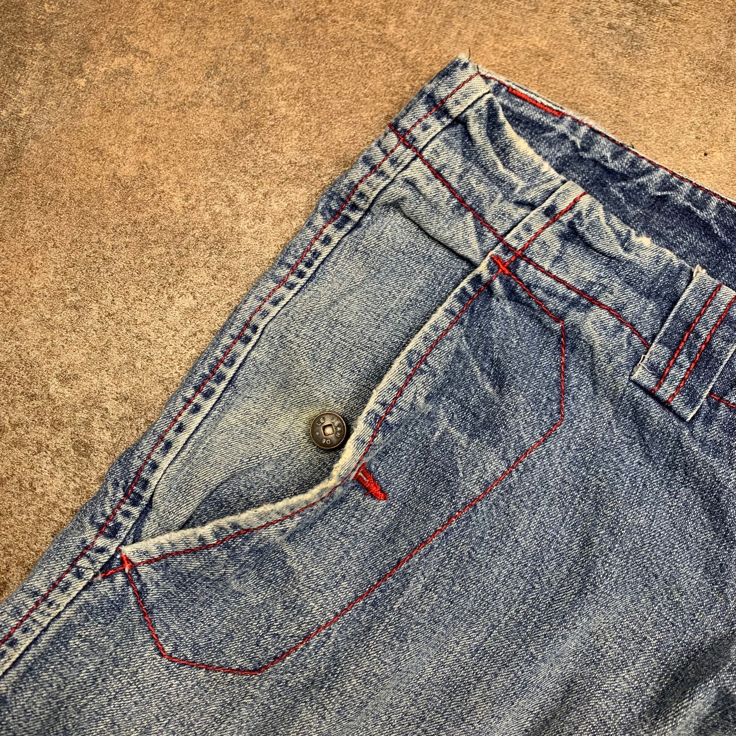 Marithé et François Girbaud 00s baggy blue cargo jeans