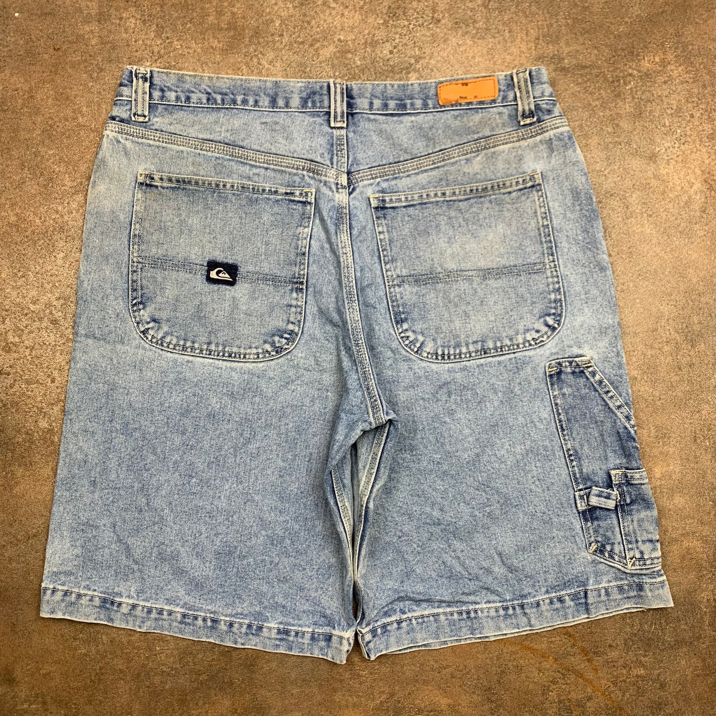 Quiksilver 00s pale blue baggy carpenter jorts