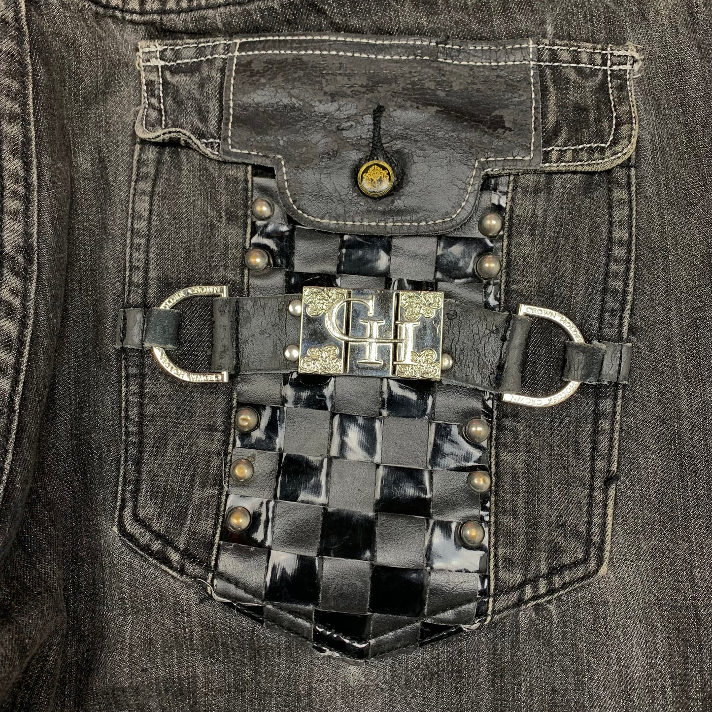 Crown Holder 00s graphic baggy grunge jeans
