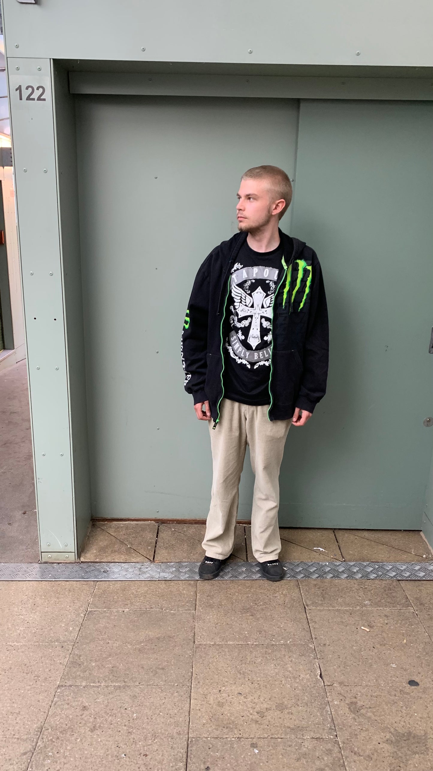 One Industries x Monster Energy 00s black graphic hoodie