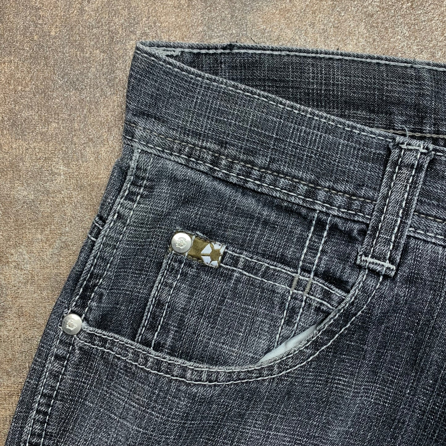 Southpole 00s baggy black grey jeans