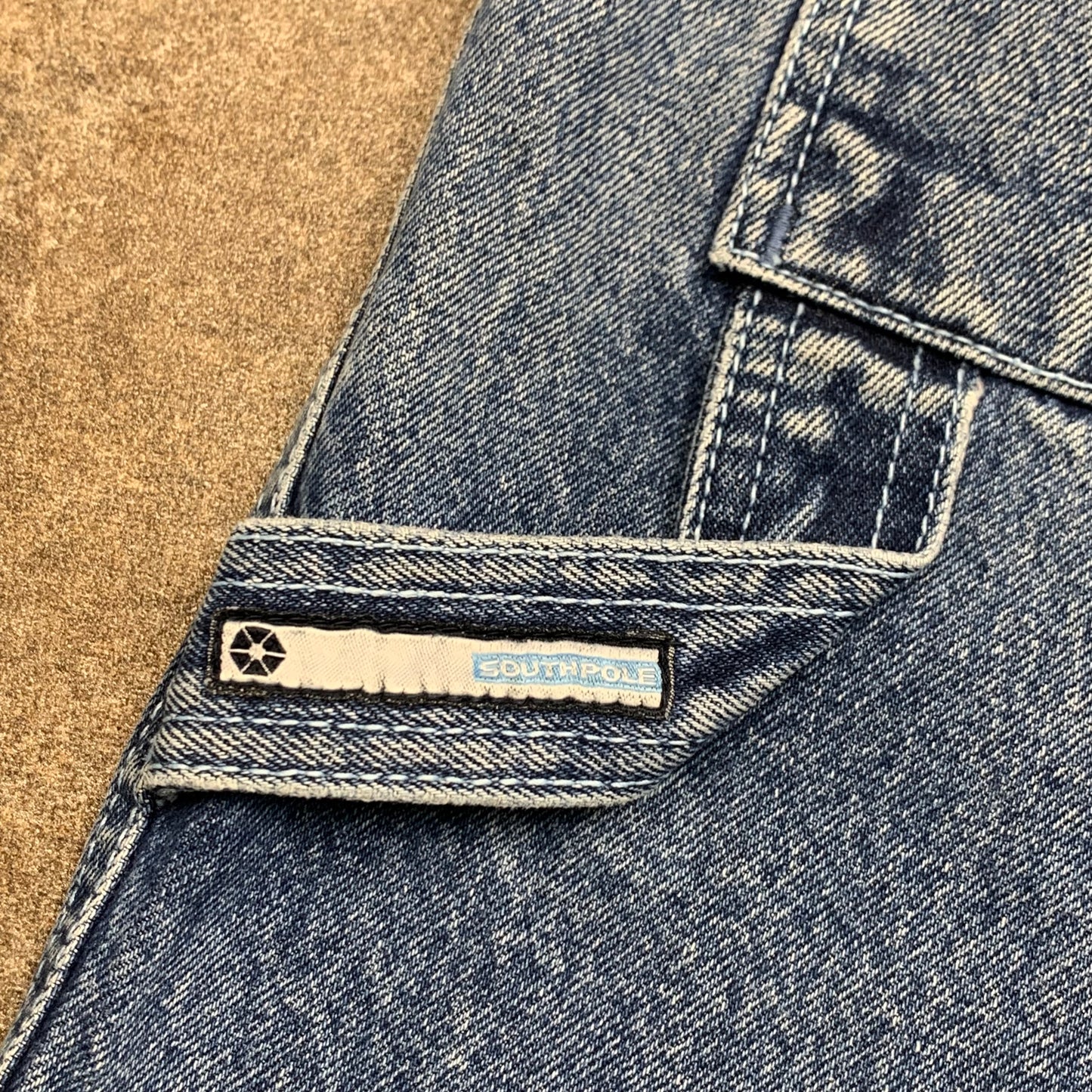 Southpole 90s blue baggy carpenter jorts