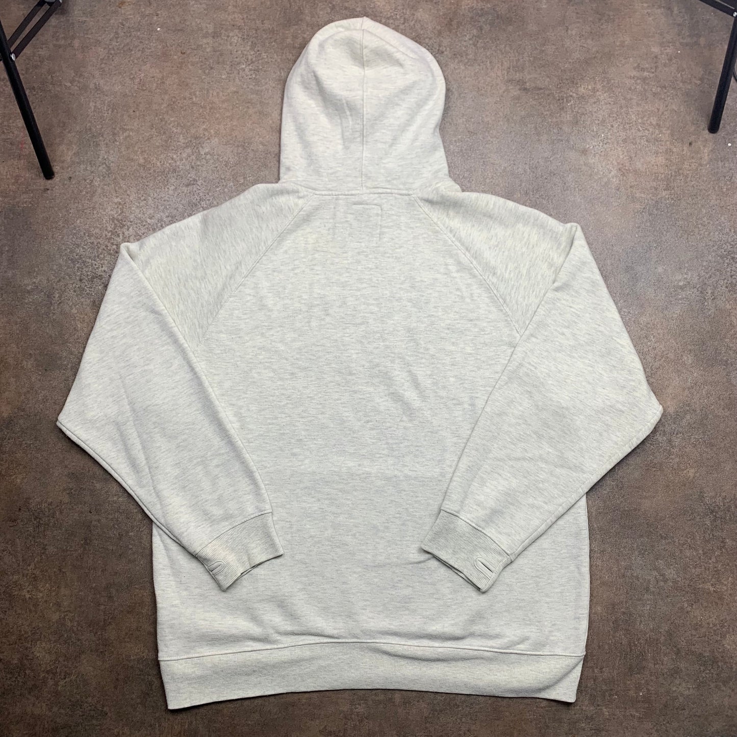 Mecca 00s graphic baggy light grey hoodie