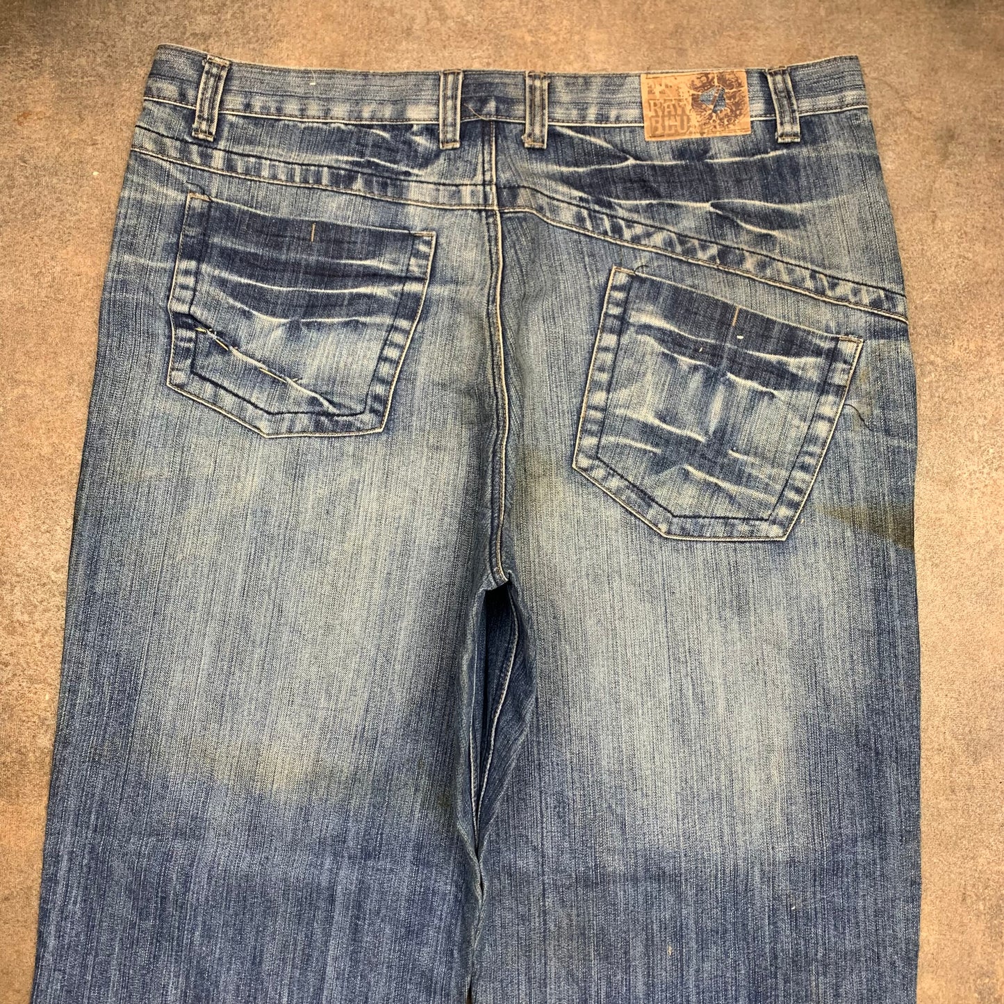 Raw Blue 00s baggy washed jeans
