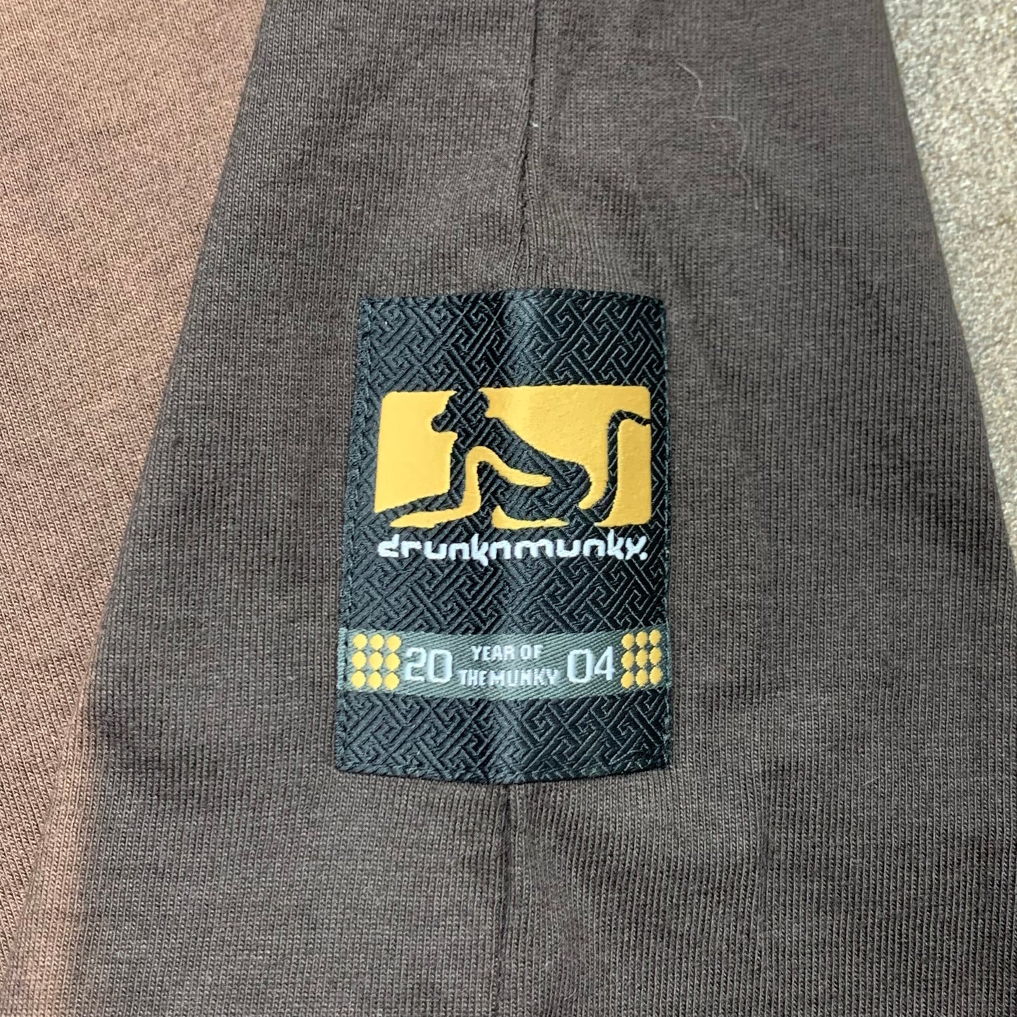 Drunknmunky 00s brown faded graphic tee