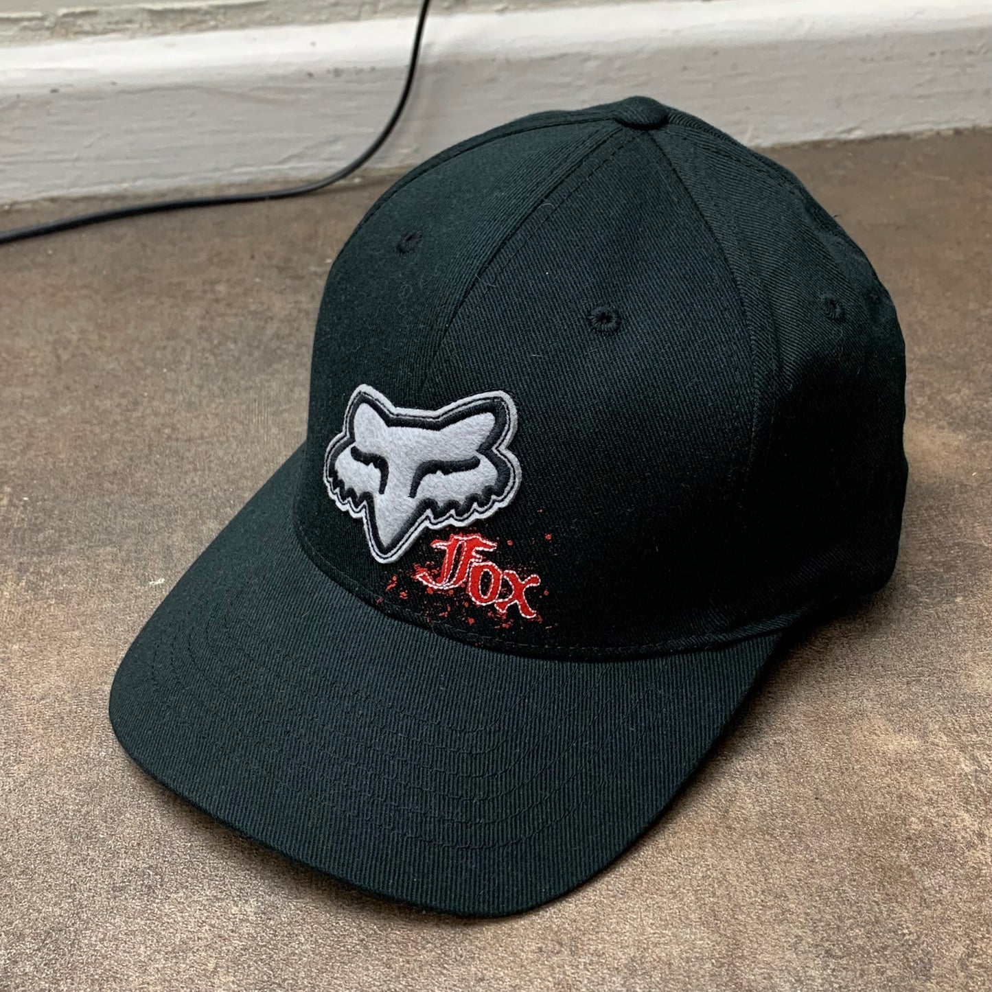 Fox Racing 00s black graphic grunge cap