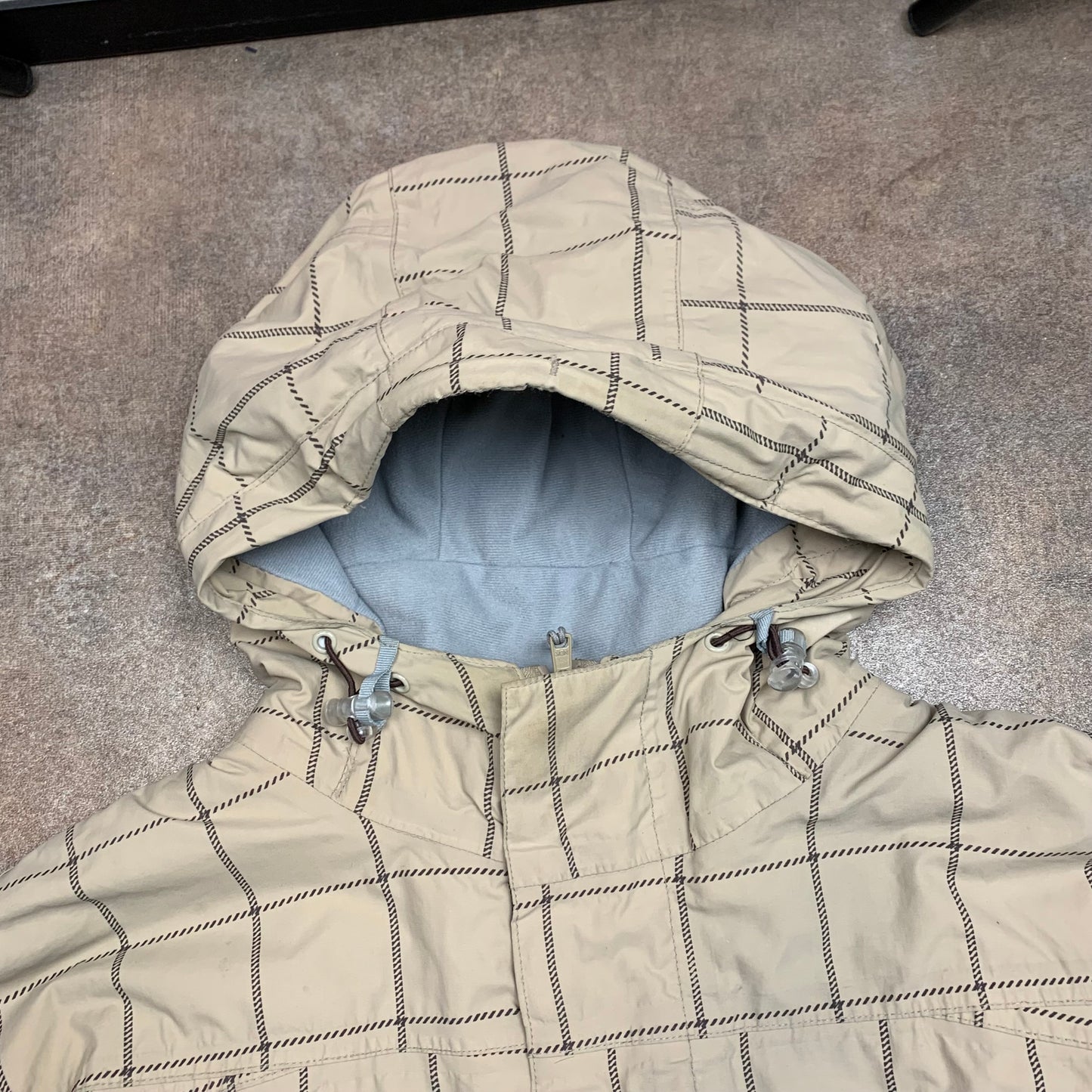 Trespass 00s plaid cream beige ski jacket