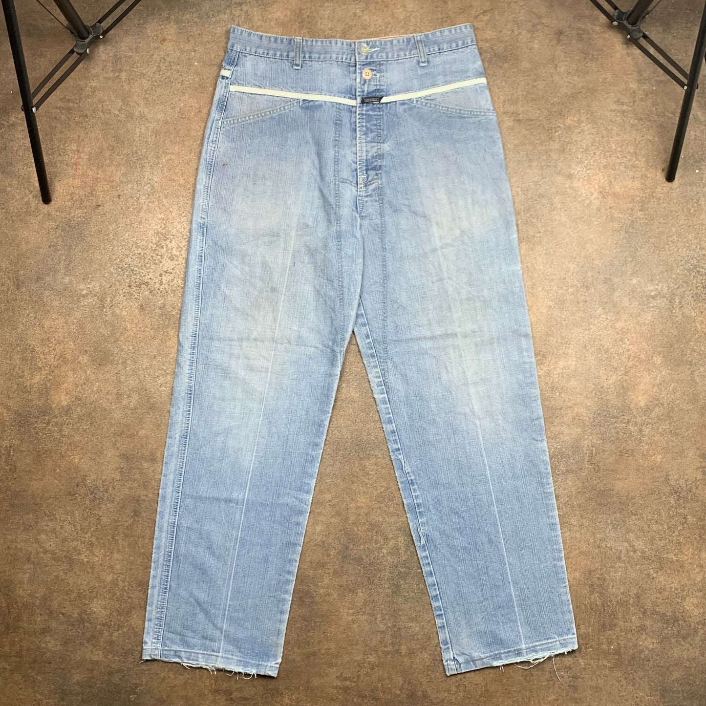 Marithé + François Girbaud 00s baggy light blue jeans