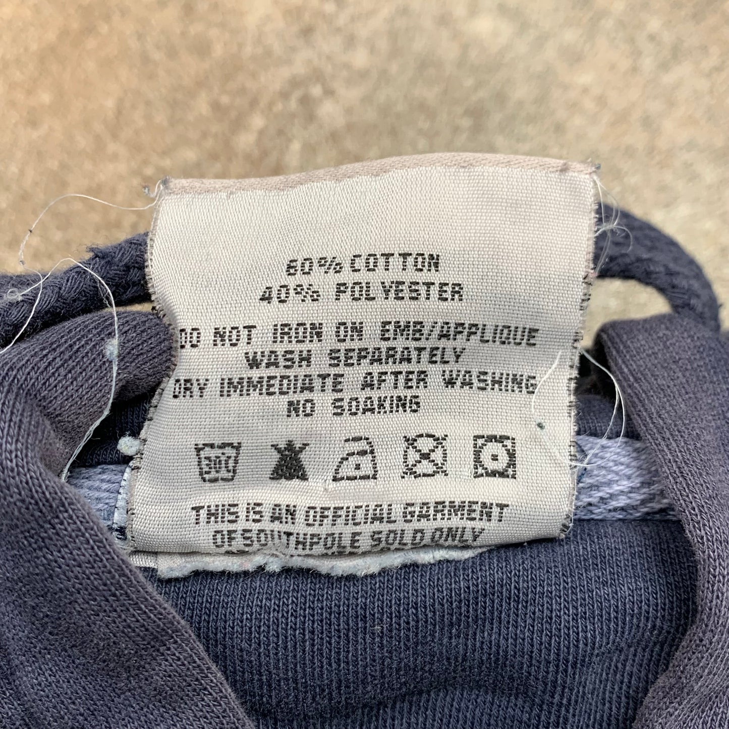 Southpole 00s navy graphic zip hoodie