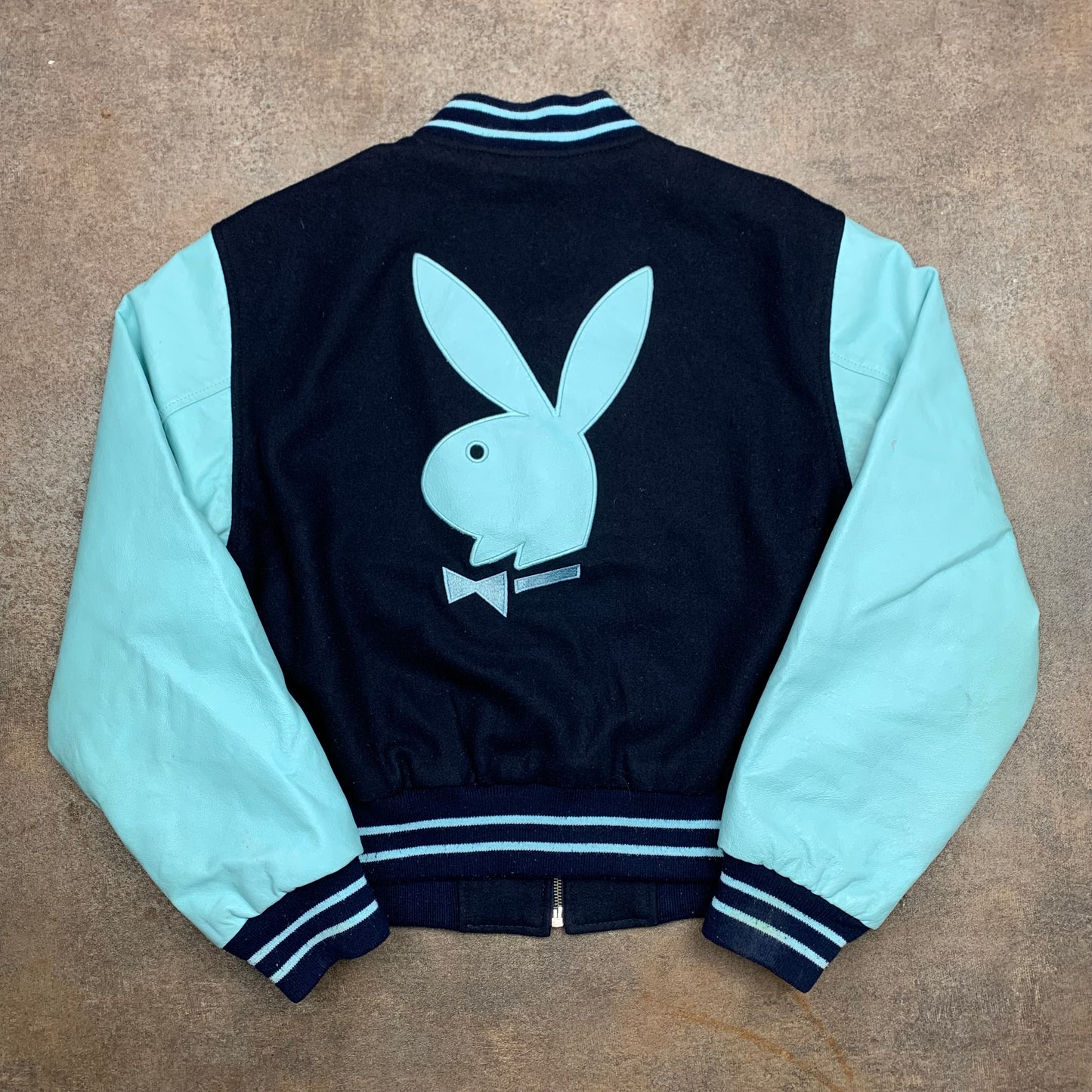 Playboy 00s reversible black blue cropped jacket