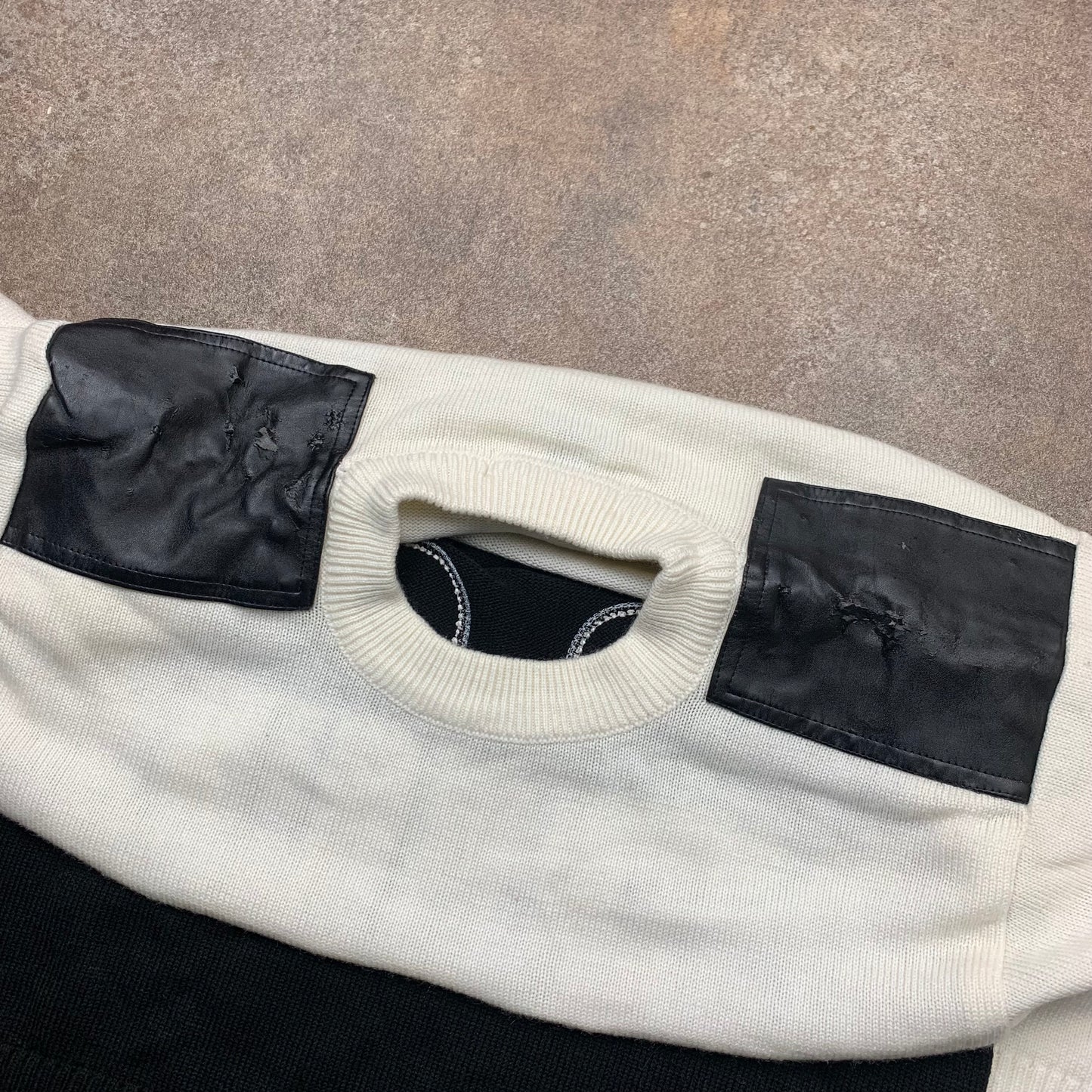 Raw Blue 00s graphic knit sweatshirt