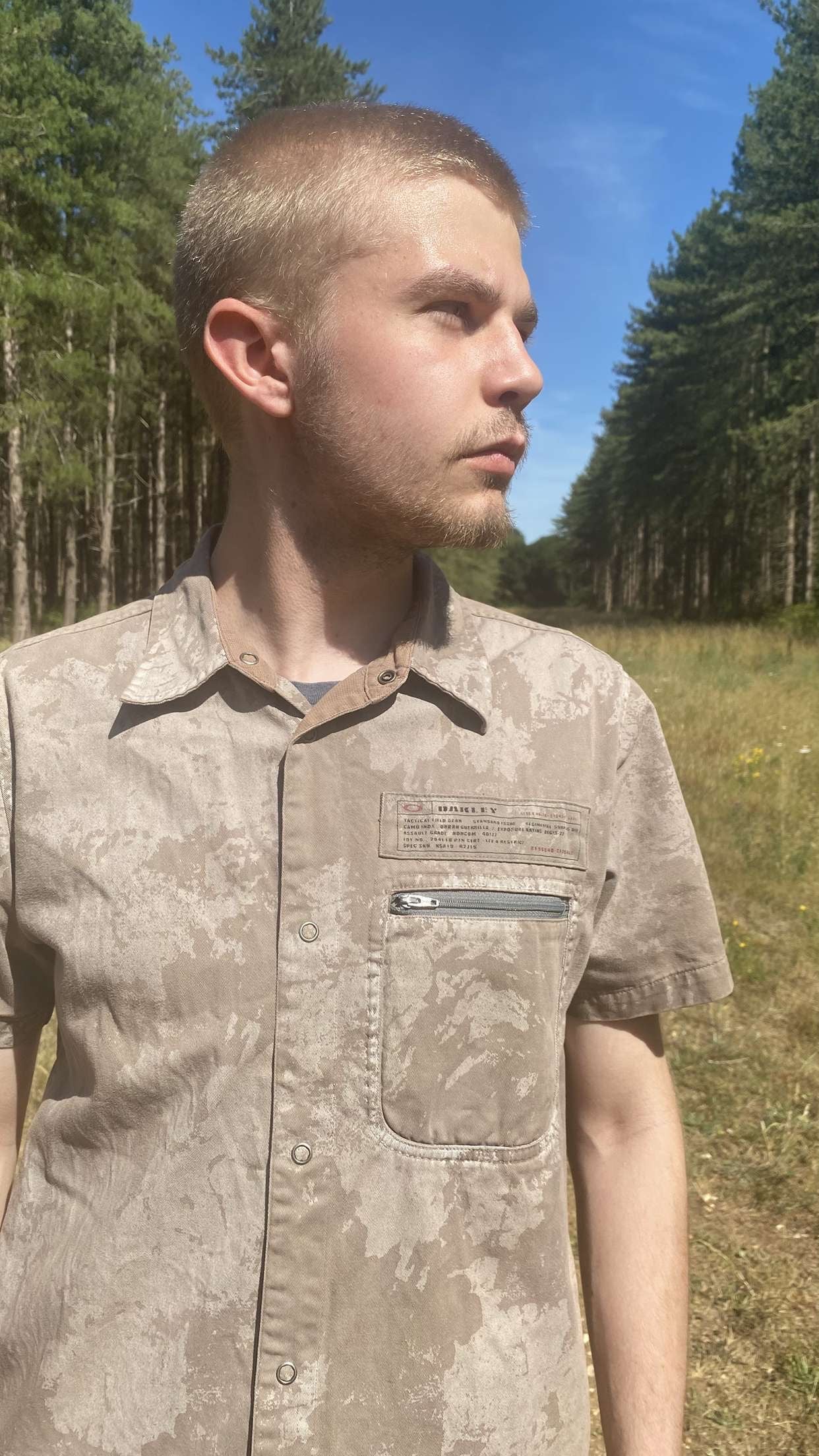 Oakley Software 00s brown camo shirt