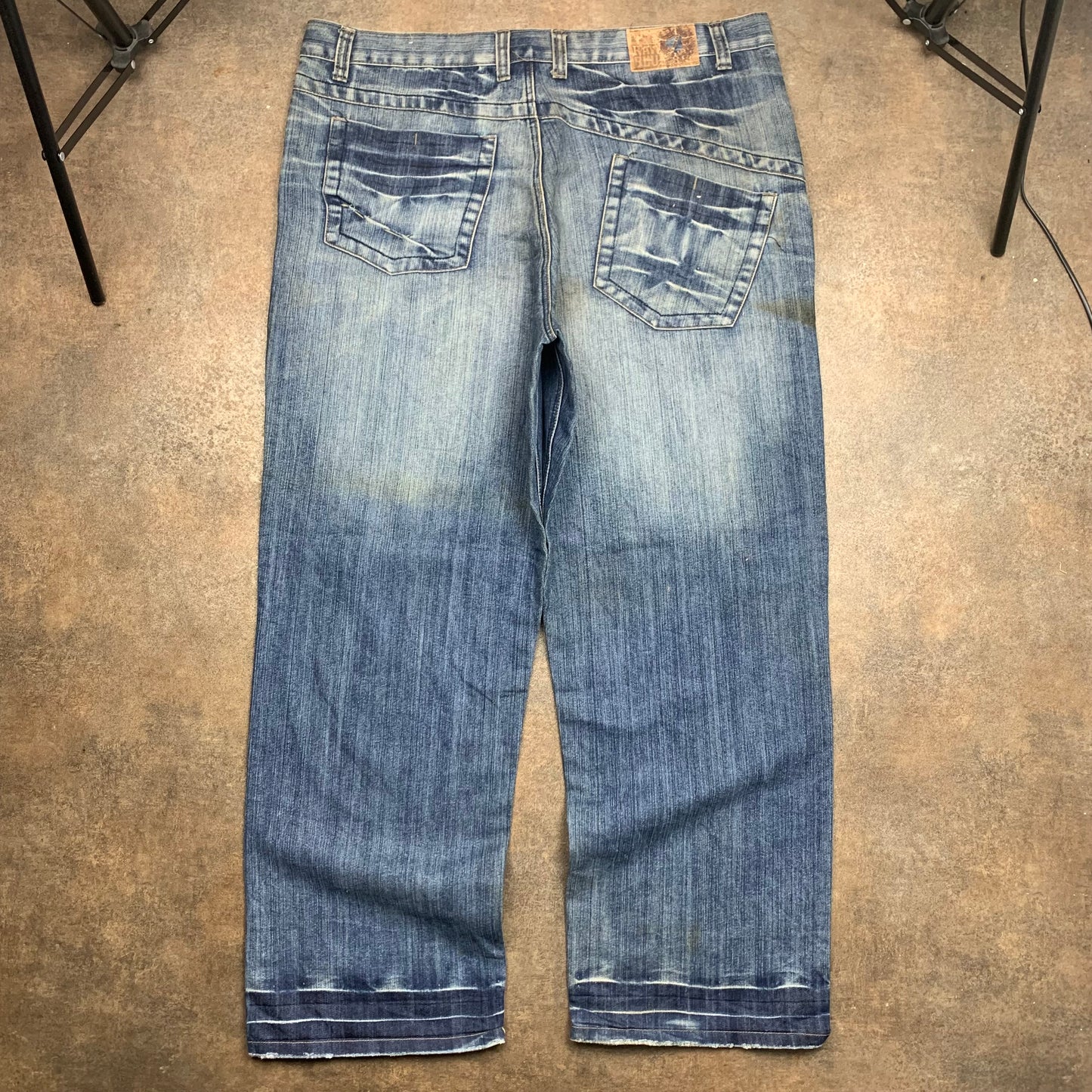 Raw Blue 00s baggy washed jeans