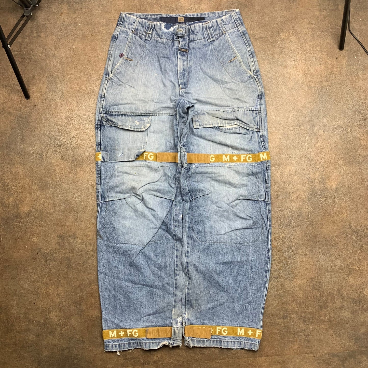 Marithé + François Girbaud 00s baggy velcro jeans