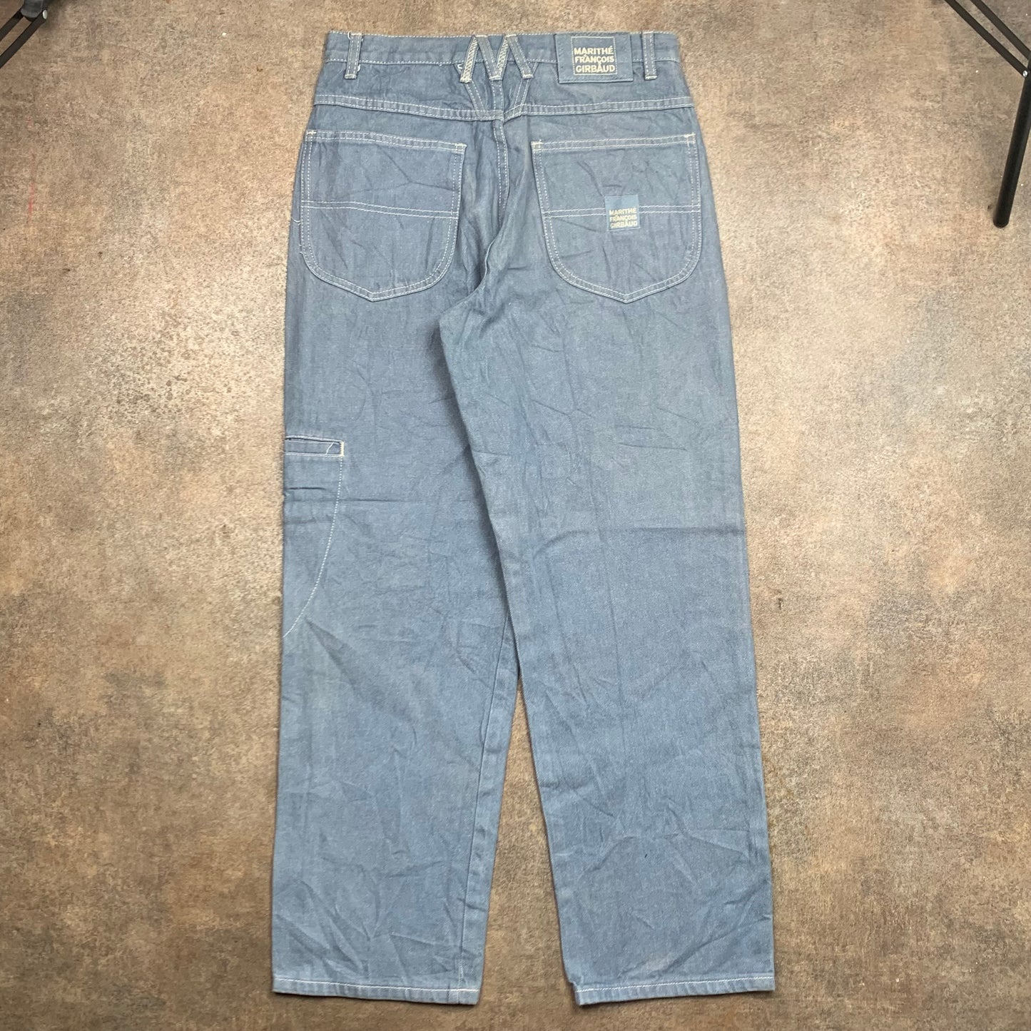 Marithé + François Girbaud 00s baggy grey-blue jeans