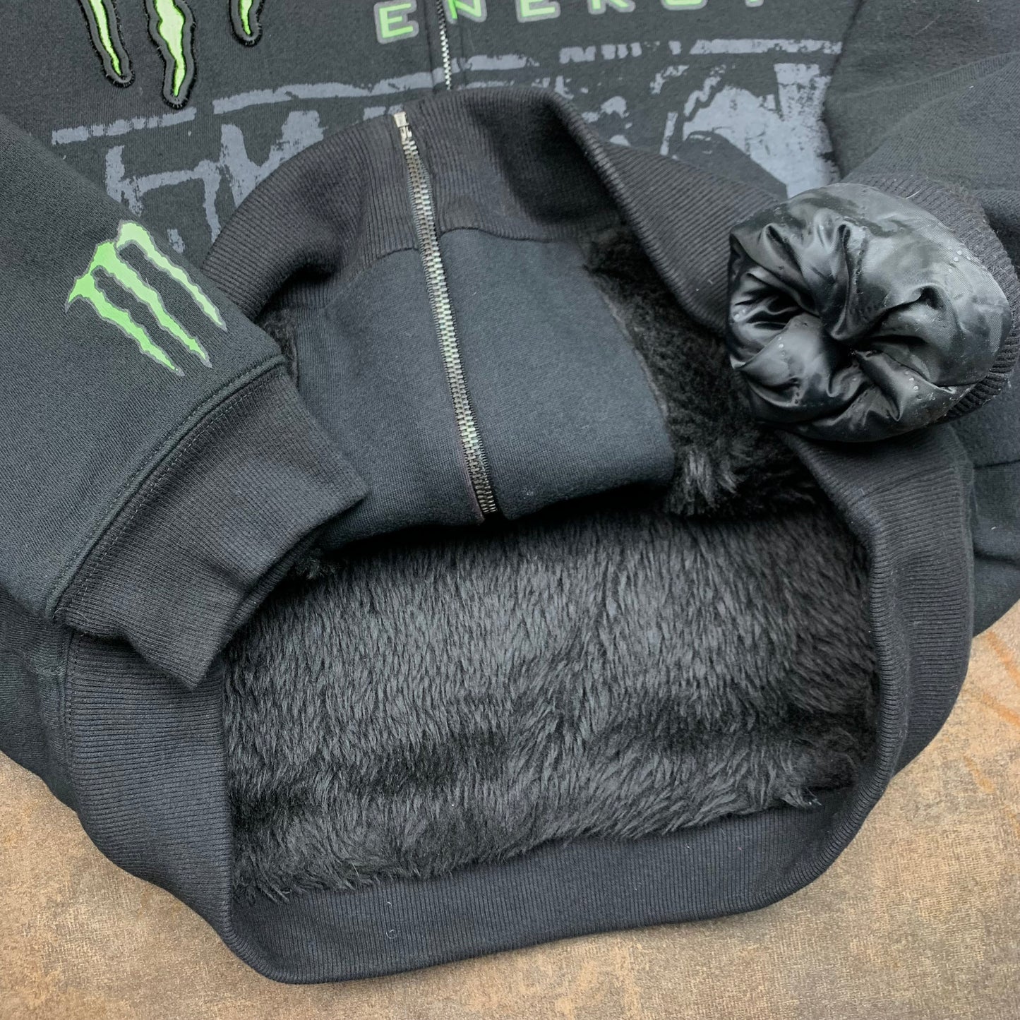 Fox Racing Monster Energy 00s graphic zip hoodie
