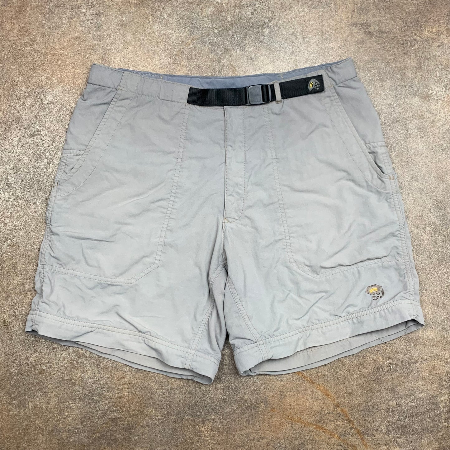 Mountain Hardwear 00s grey faded baggy shorts