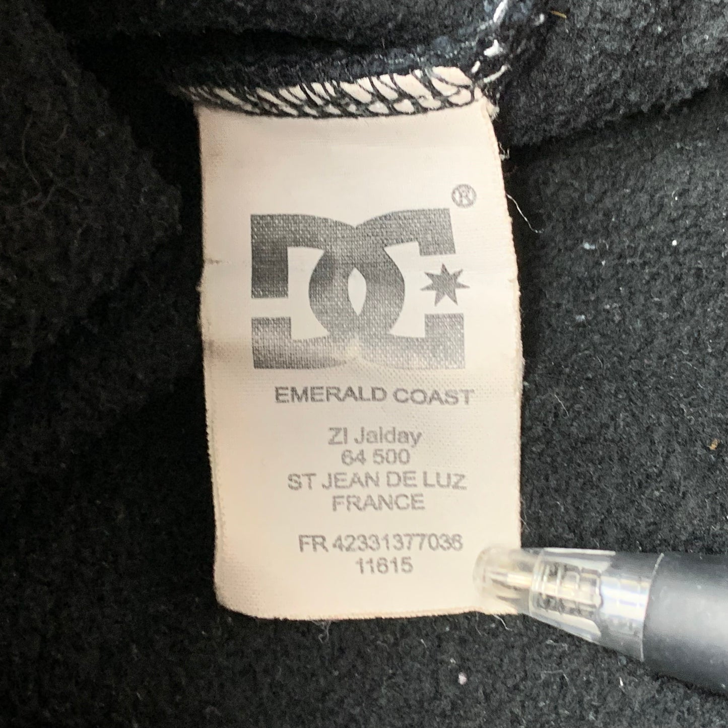 DC Shoes 00s black graphic boxy zip hoodie