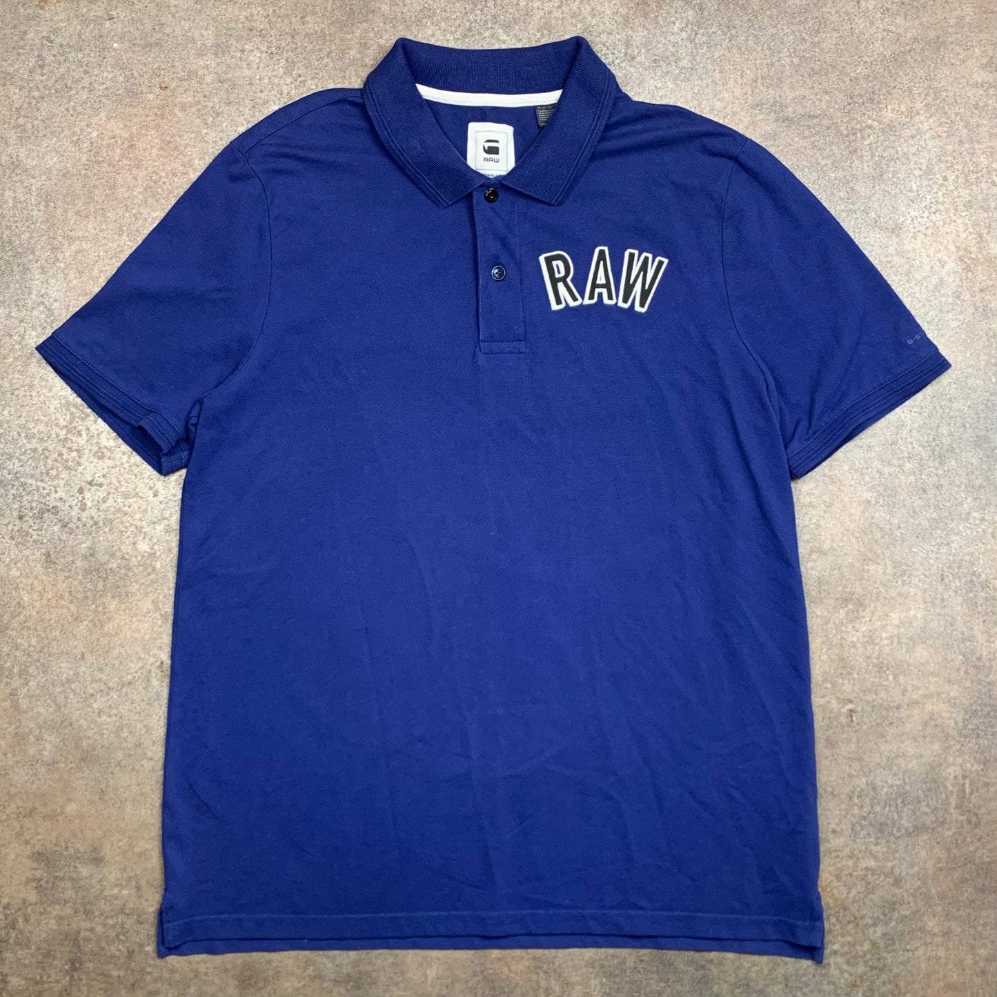 G-Star Raw navy blue graphic polo shirt