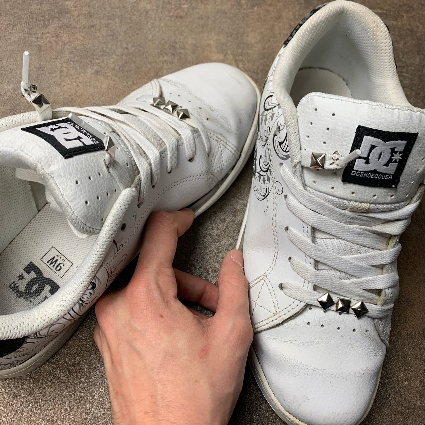 DC Shoes Pixie 3 00s white black chunky trainers