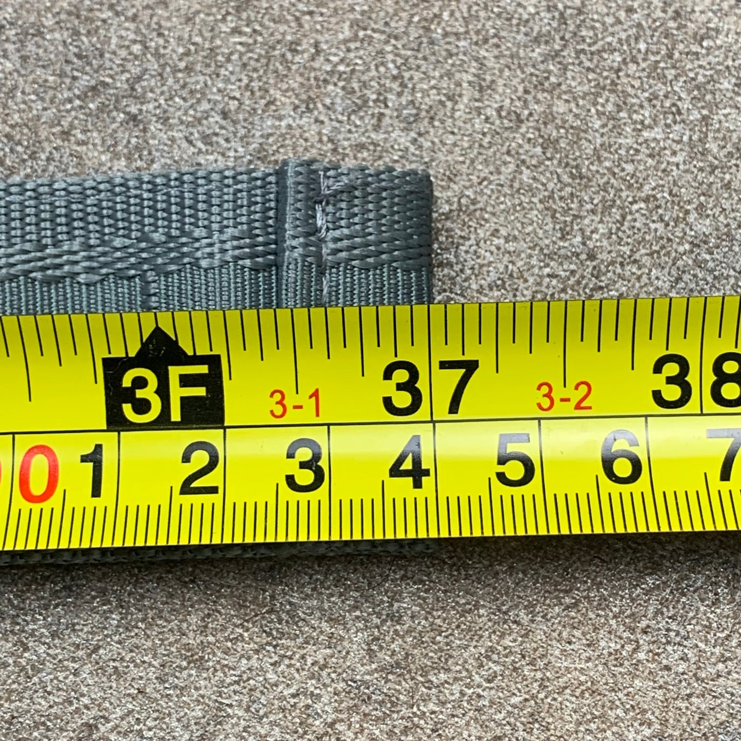 Mecca 00s grey graphic webbed belt
