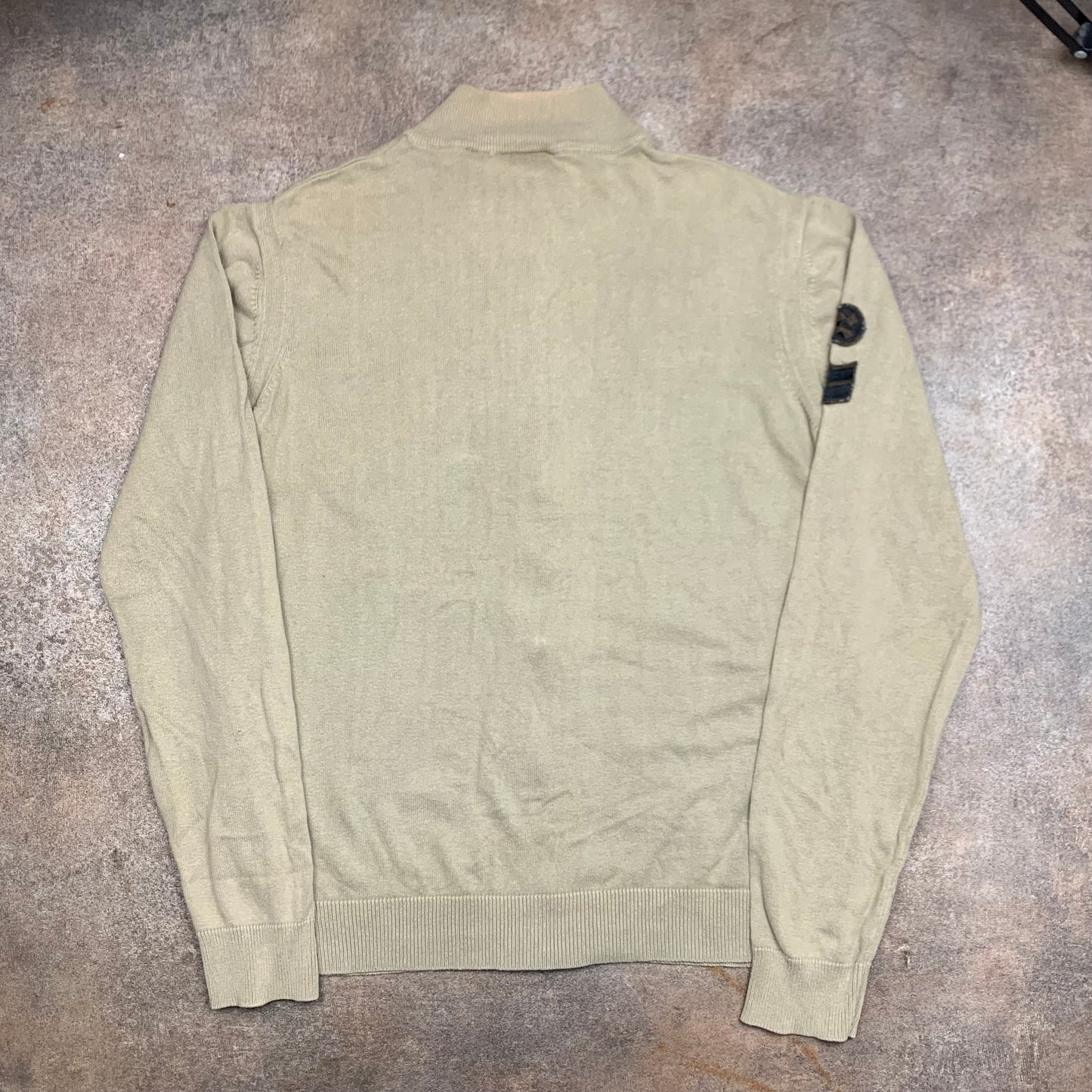 Quiksilver 00s cream beige zip cardigan