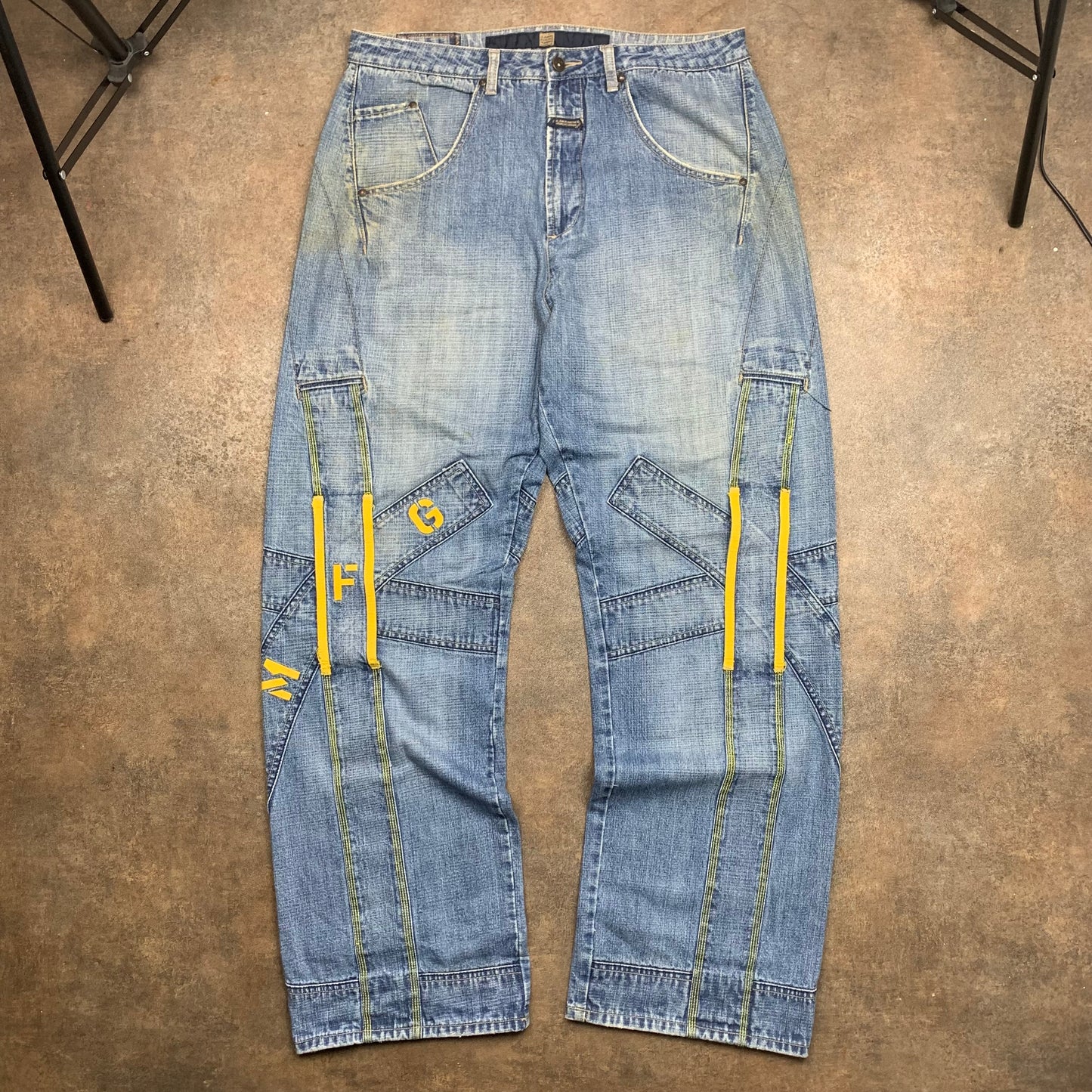 Marithé + François Girbaud 00s baggy graphic jeans
